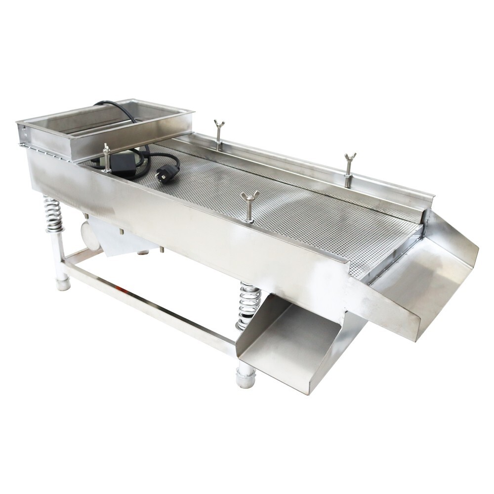 Electric Linear Screen Vibrating Screen Single Screen 2.5mm Stainless Shaker110V