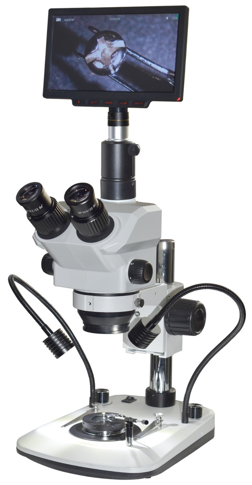 Diamond/Gem Microscope – Darkfield 1:9 Zoom, 115MM WD,4K Live Imaging
