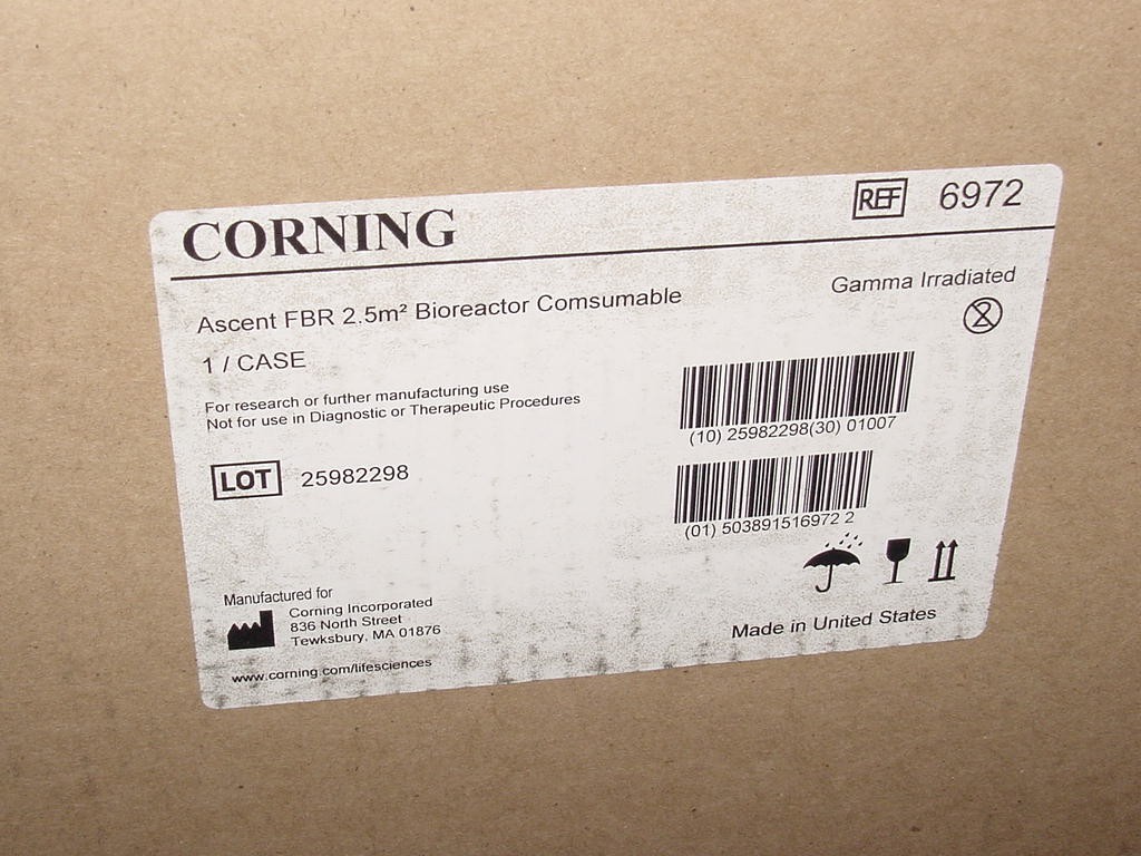Corning 6972 Ascent FBR 2.5m2 Bioreactor Consumable, Gamma Irradiated, SEALED!