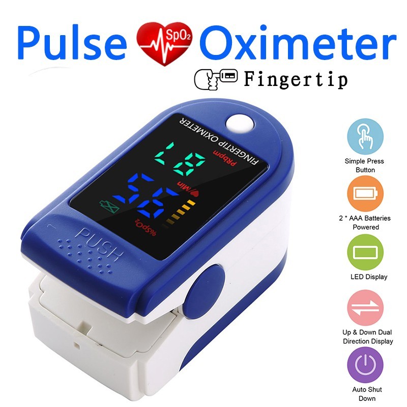 Finger Tip Pulse Oximeter Meter SpO2 Oxygen Saturation rate Heart Blood Monitor