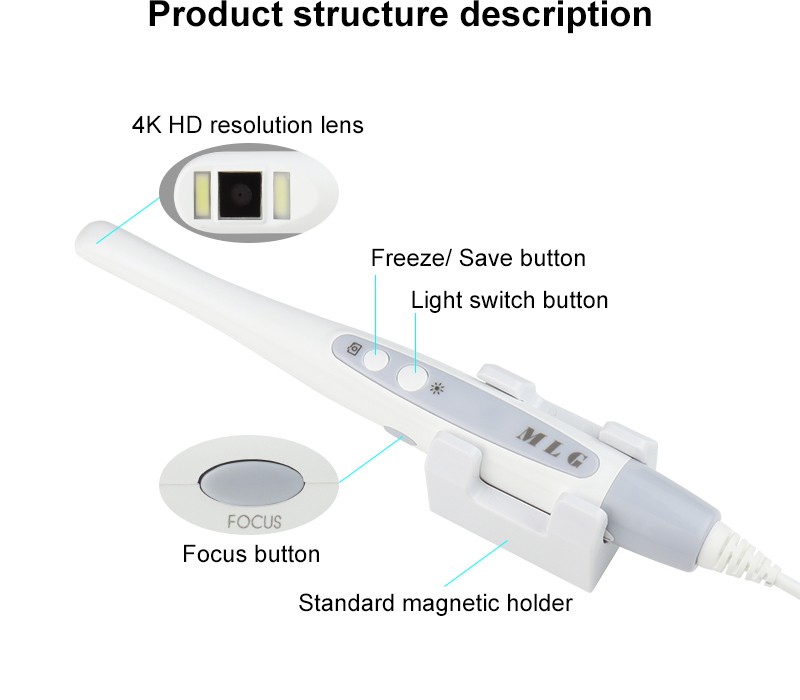 Dental Intraoral Camera USB Digital Imaging HD Camera 4K Mega Pixels Endoscope