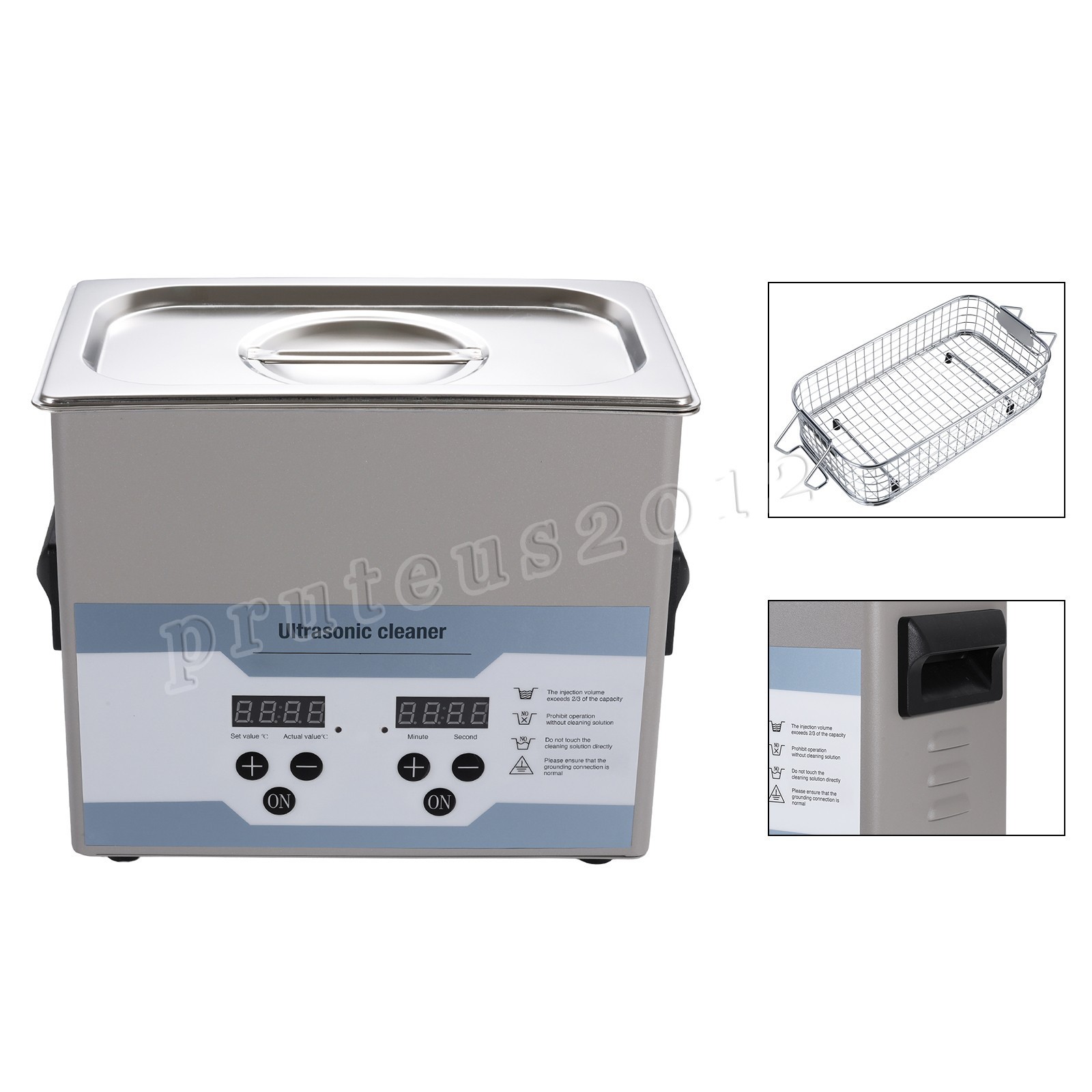 3.2L Ultrasonic Cleaner Digital Sonic Cleaning Equipment Stainless Steel