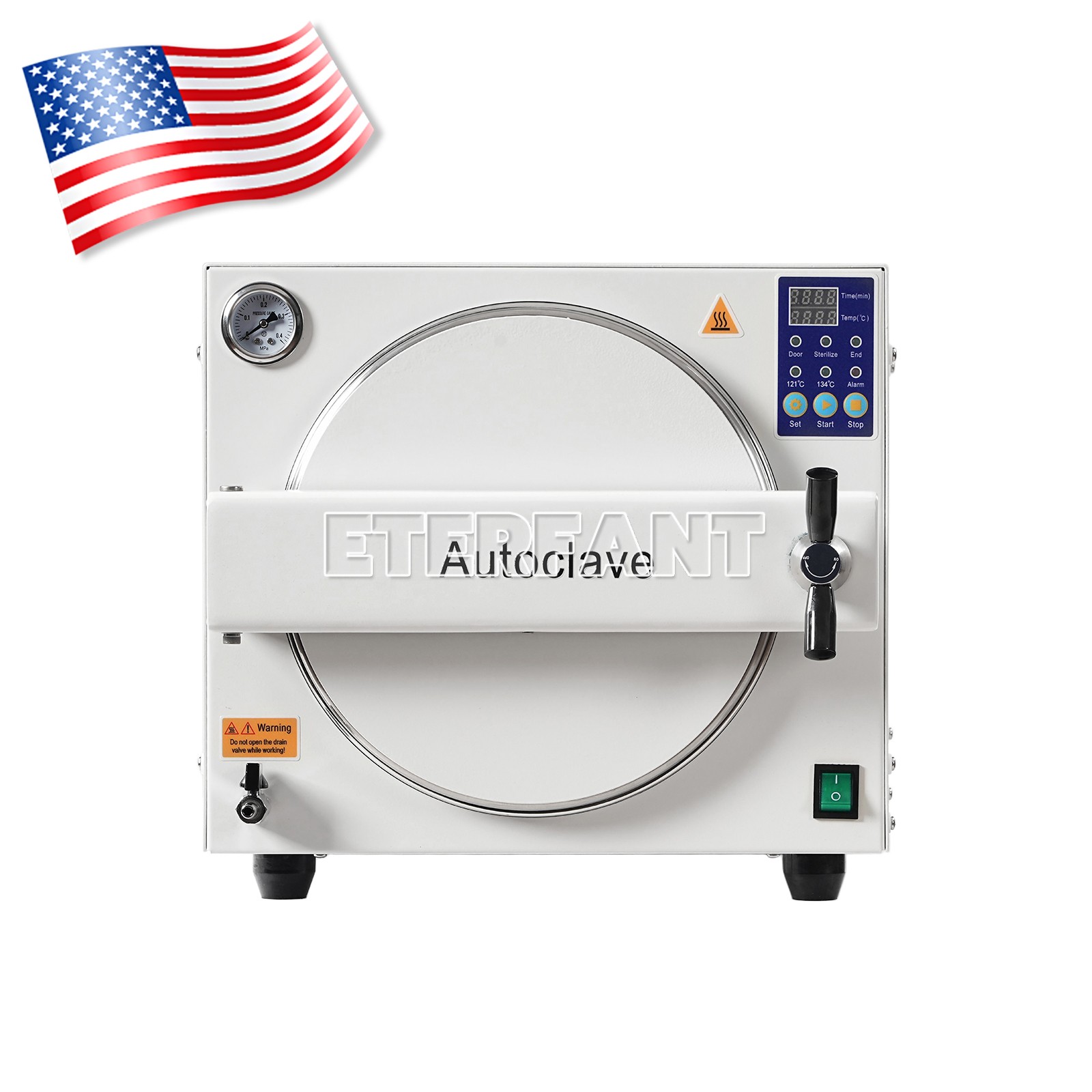 ETERFANT 18L ClassN Dental Medical Autoclave High Temperature Steam Sterilizer