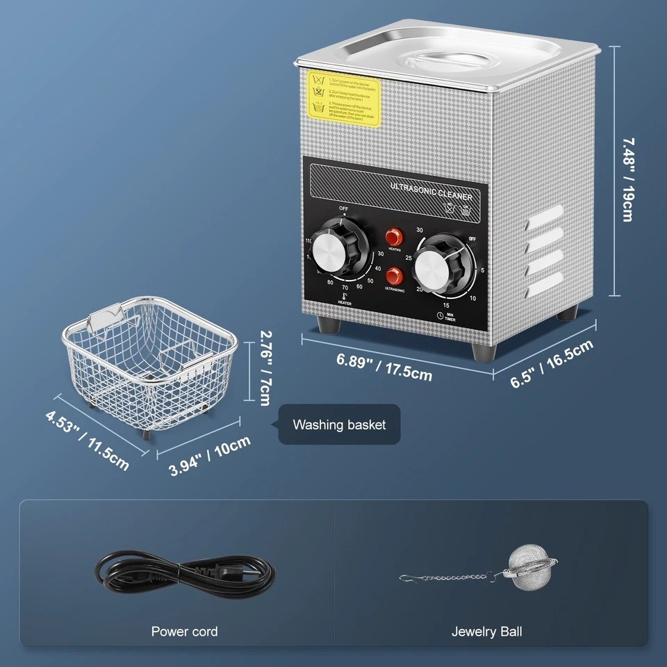 2L Ultrasonic Cleaner with Heater Timer & Basket Digital Sonic Machine