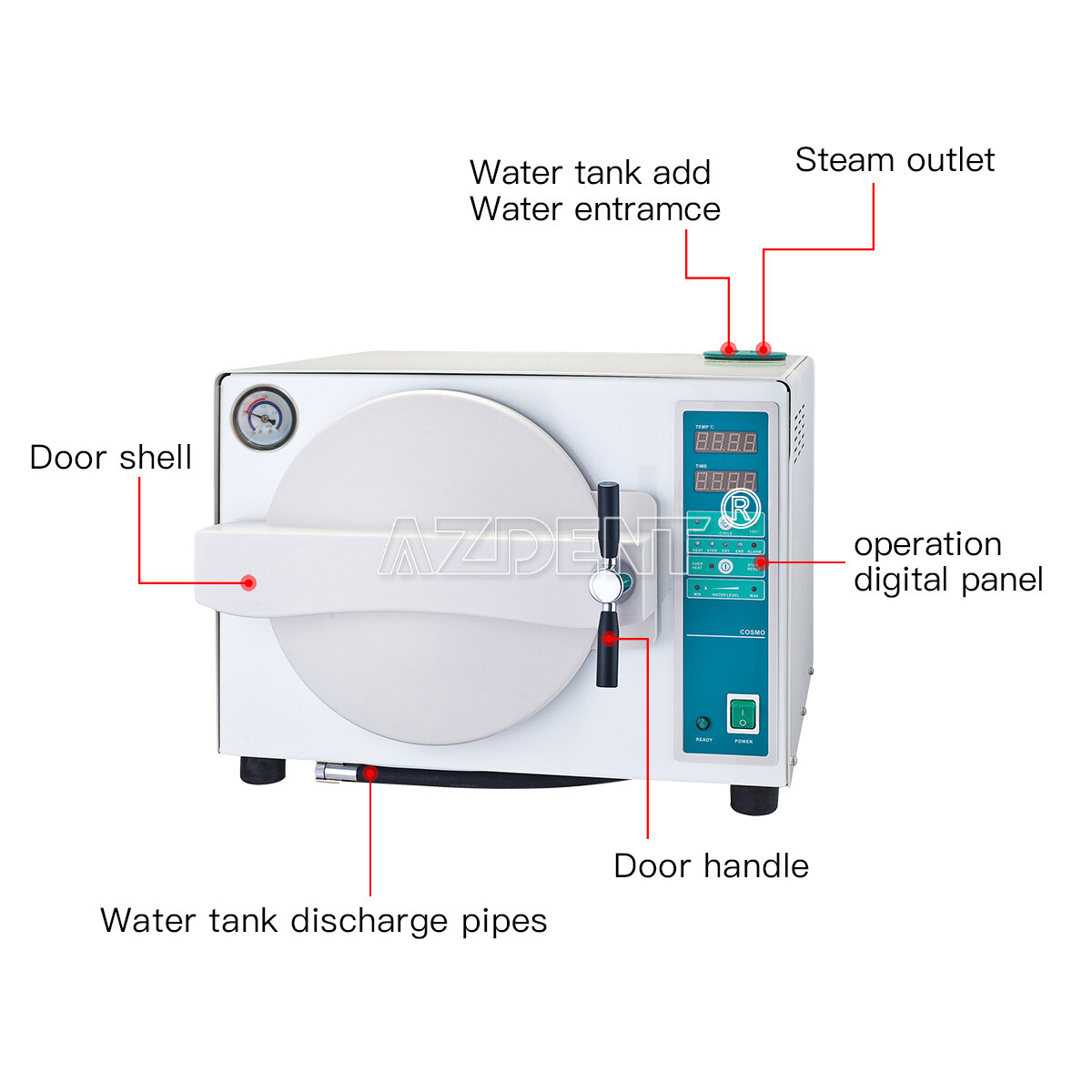 Dental Autoclave Steam Sterilizer Sterilizition / Vacuum Forming Molding Machine