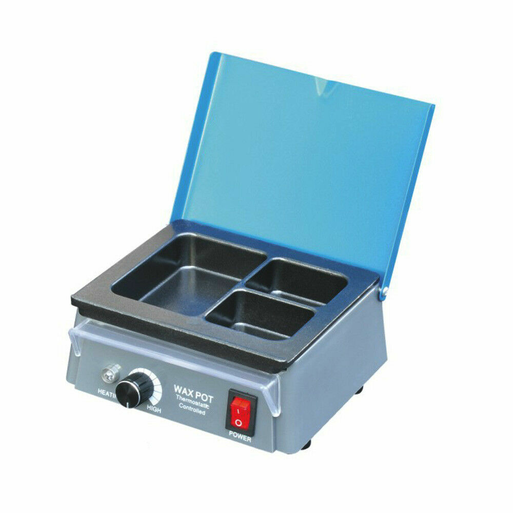 Dental Wax Heater Lab Equipment 3 well Wax Heater Heating Analog Dipping Pot USA
