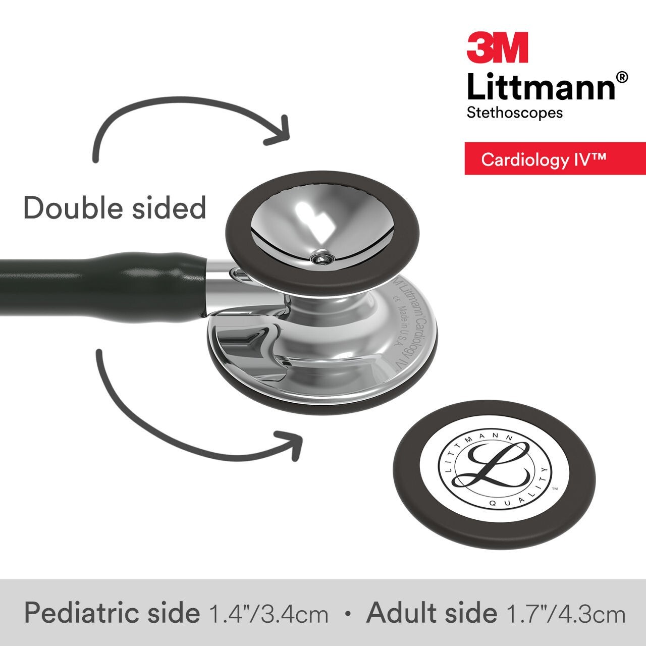 3M Littmann® Cardiology IV Stethoscope Gray Tube Smoke Stem 6238 NEW