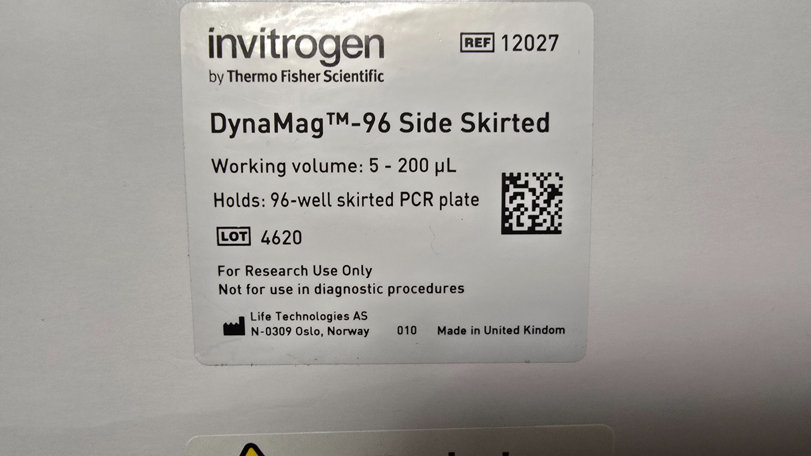 Thermo Fisher Scientific Invitrogen DynaMag-96 Side Skirted Magnet, REF 12027