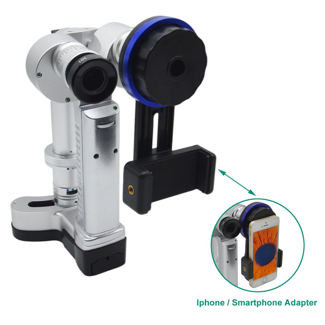Handheld Portable Slit Lamps Microscope With Smartphone Iphone Camera Adapter