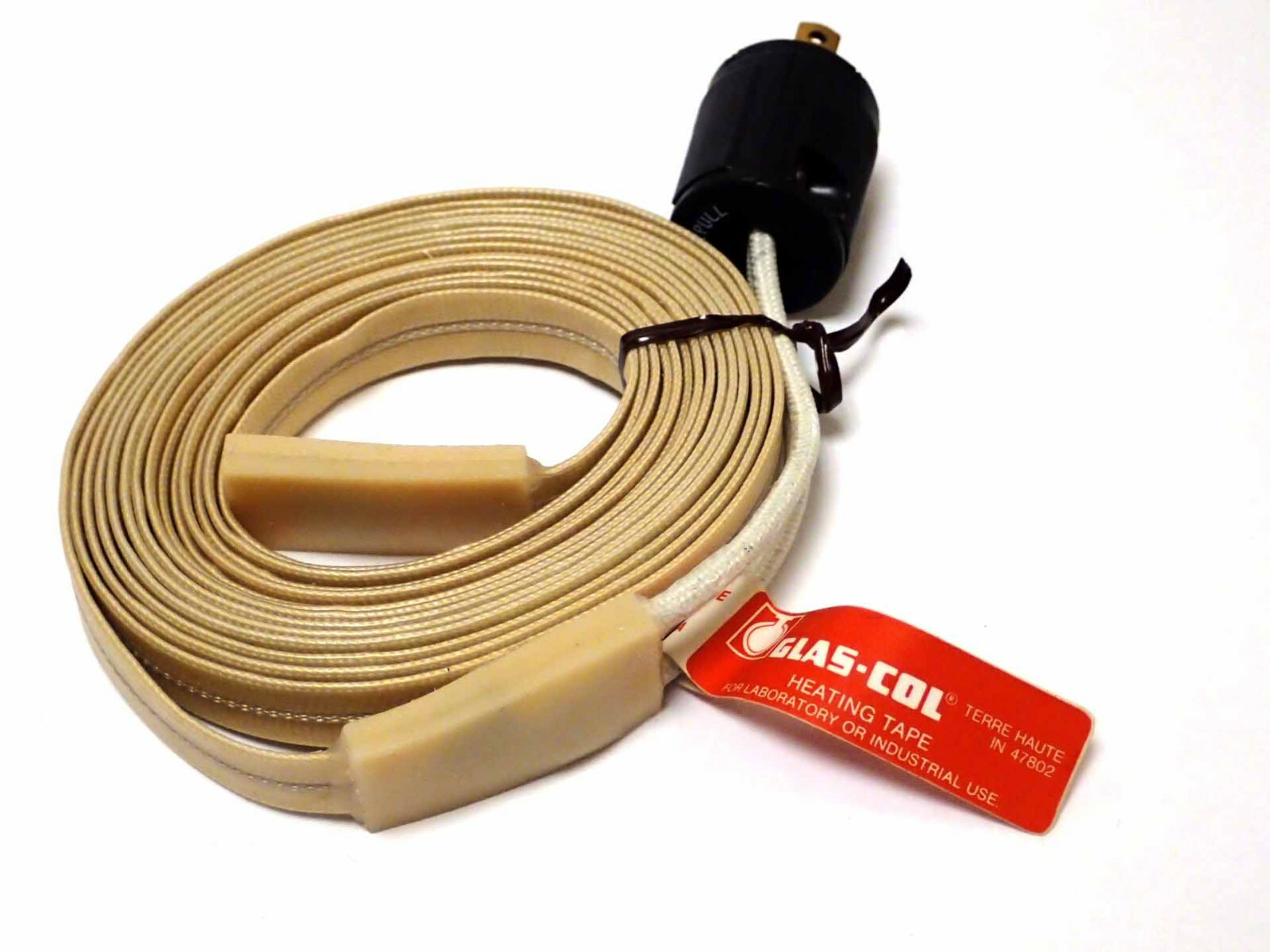 GLAS-COL 1/2″ x 10FT HEATING TAPE BRISKHEAT THERMOLYNE SILICONE RUBBER 340W NOS!