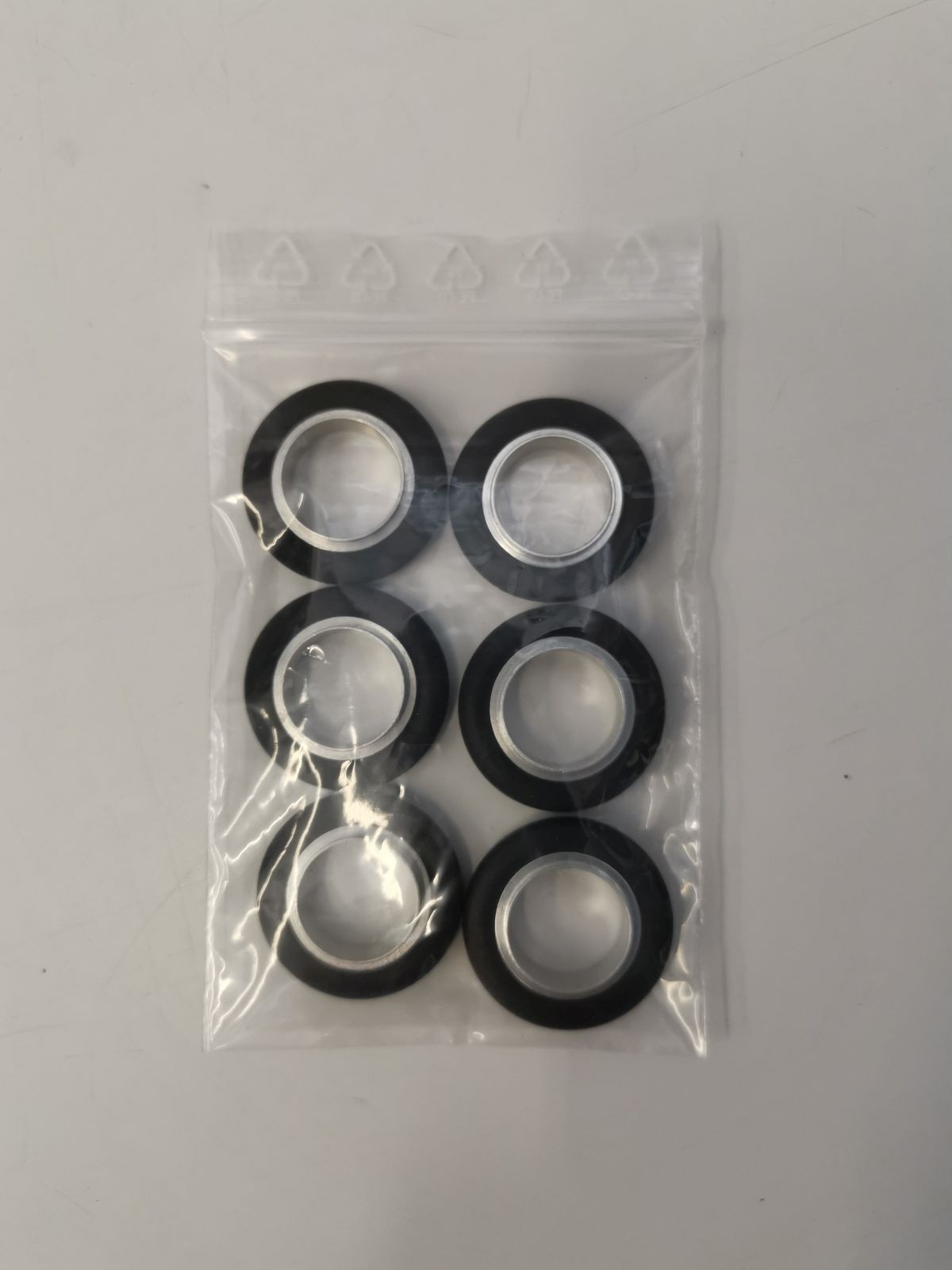 CENTERING RING DN16 ISO-KF aluminium/black 6 pack NEW