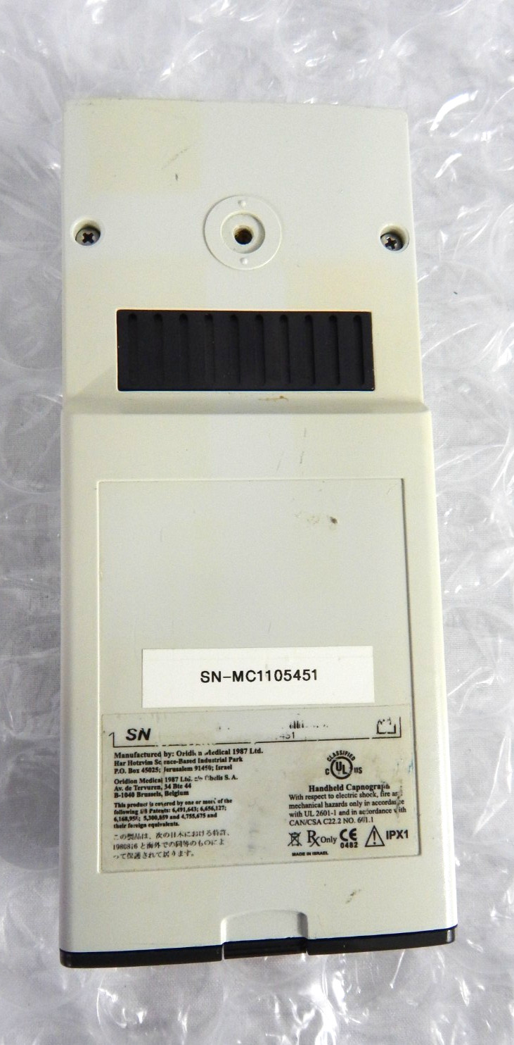 ORIDION MICROCAP HANDHELD CAPNOGRAPH S/N 451