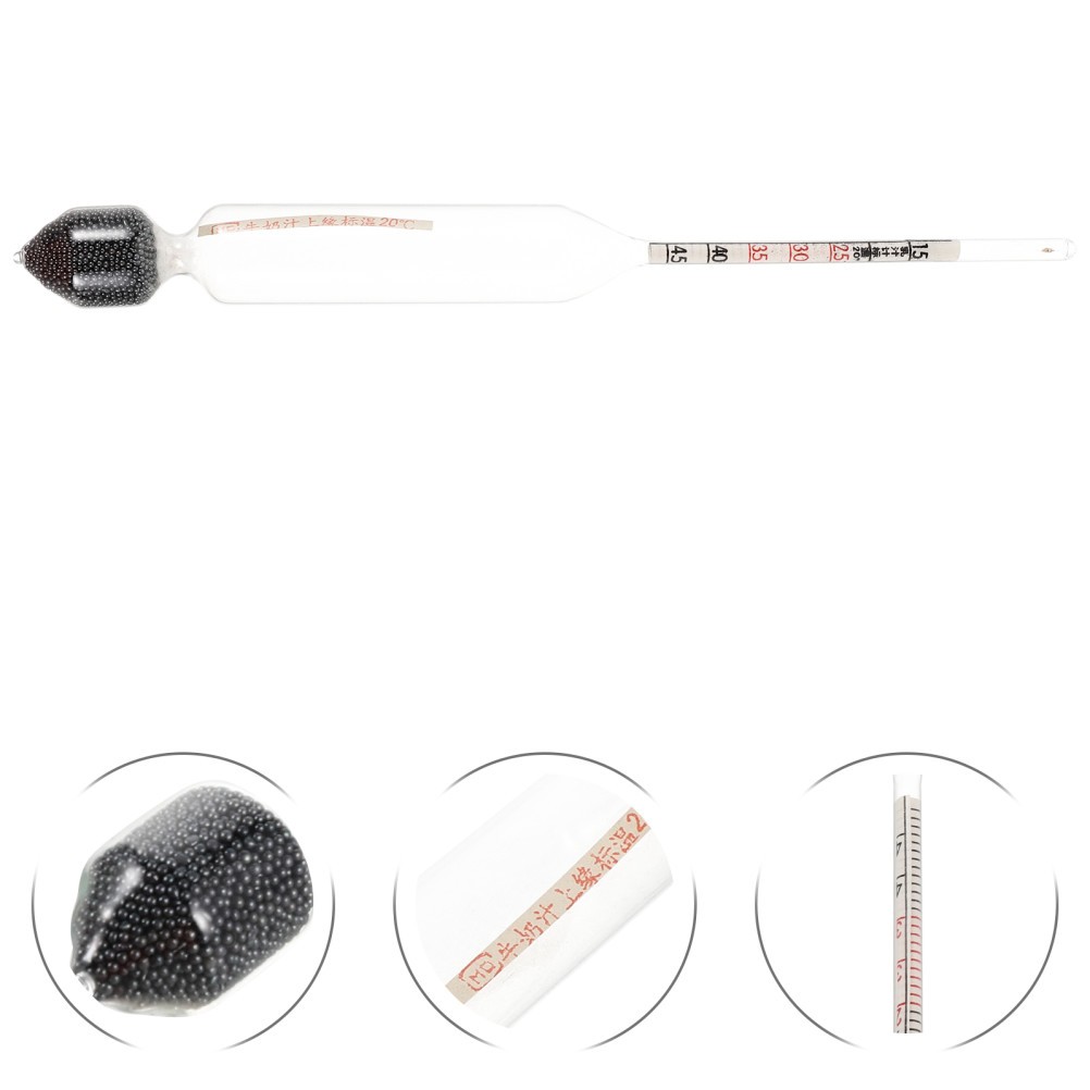 4 Pcs Dairy Density Meter Laboratory Testing Hydrometer for Lactate