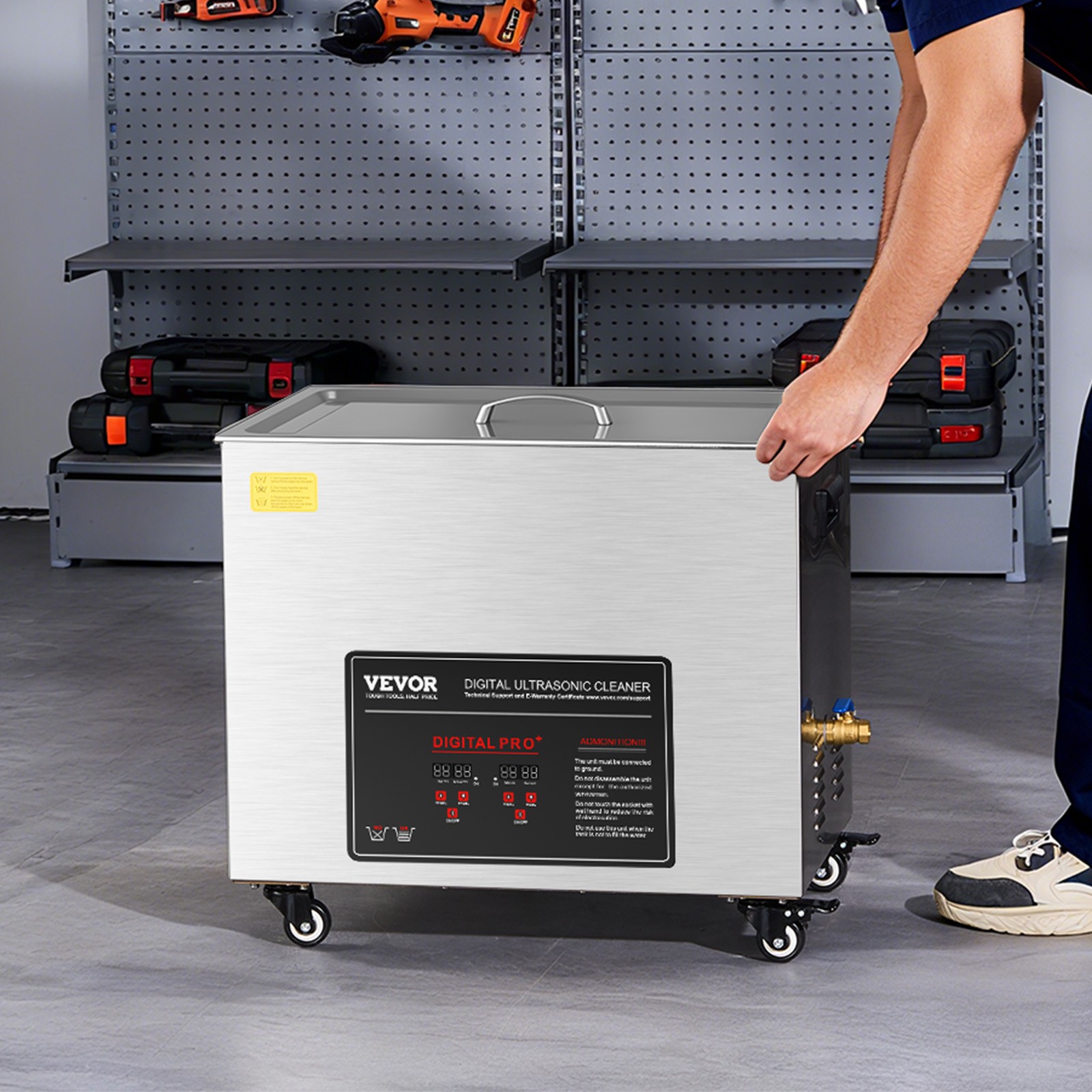 VEVOR 50L Ultrasonic Cleaner Machine with Cleaning Basket & Digital Display 840W