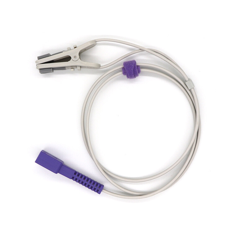For Nellcor Oximax Adult Ear Clip Spo2 Sensor Oximeter Pulse Probe DB9 Pin 1m
