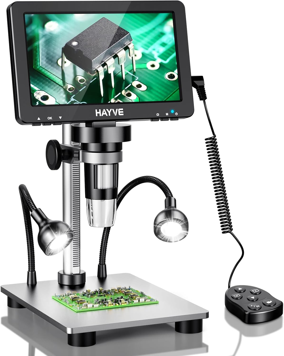 7″ LCD Digital Microscope, 1200X Magnification for Coin PCB Circuit
