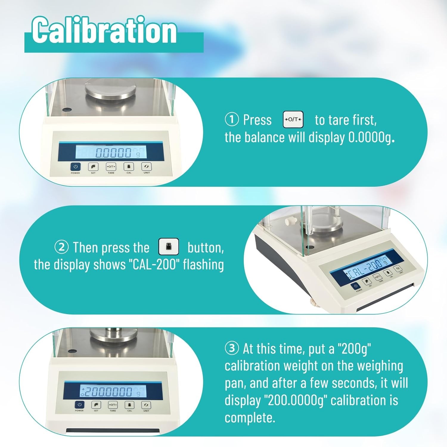 220gx0.0001g 0.1mg Digital Electronic Analytical Balance Precision Lab Scale New