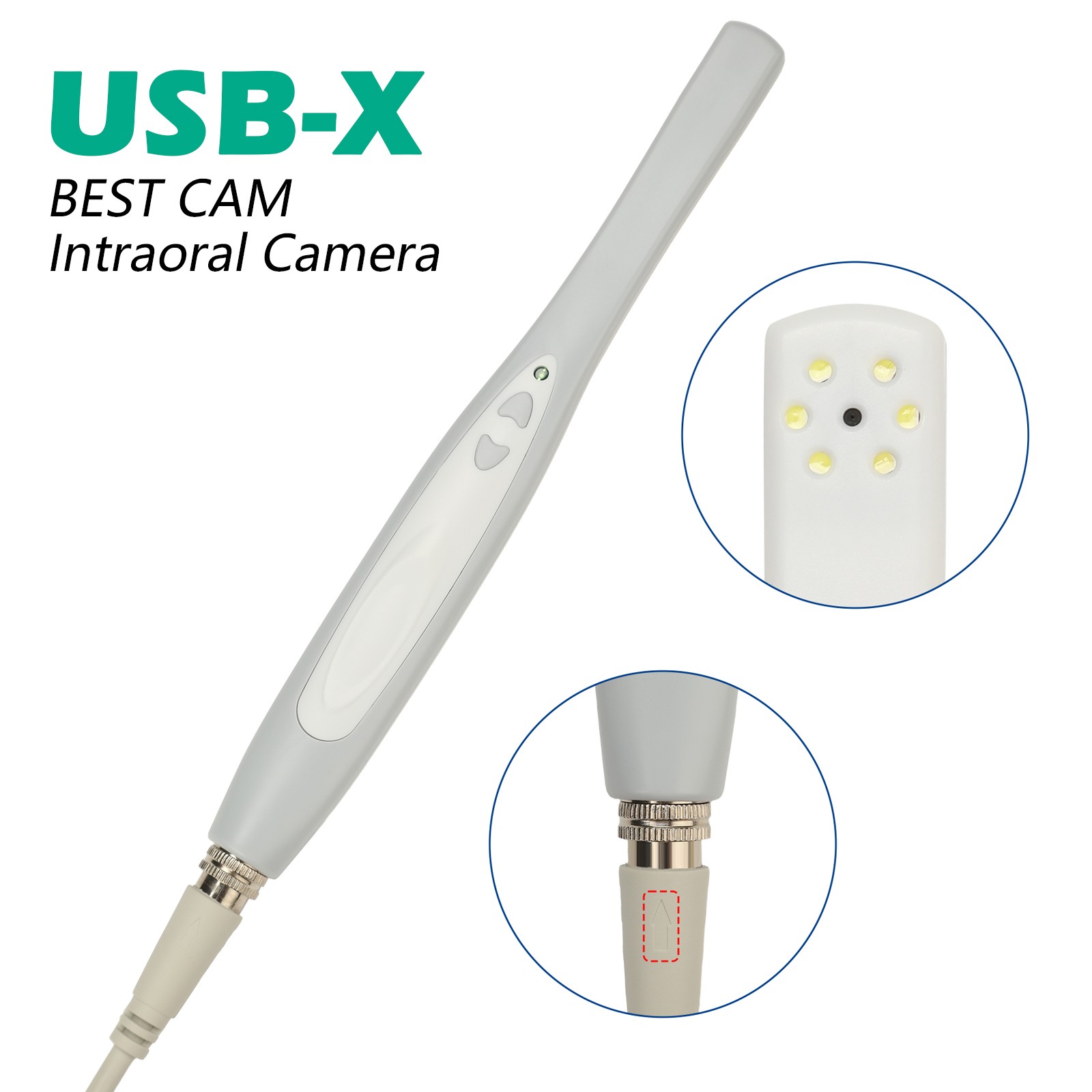Dental Oral Camera USB Imaging HD Camera 6 LED light / 100*Sleeve Sheath