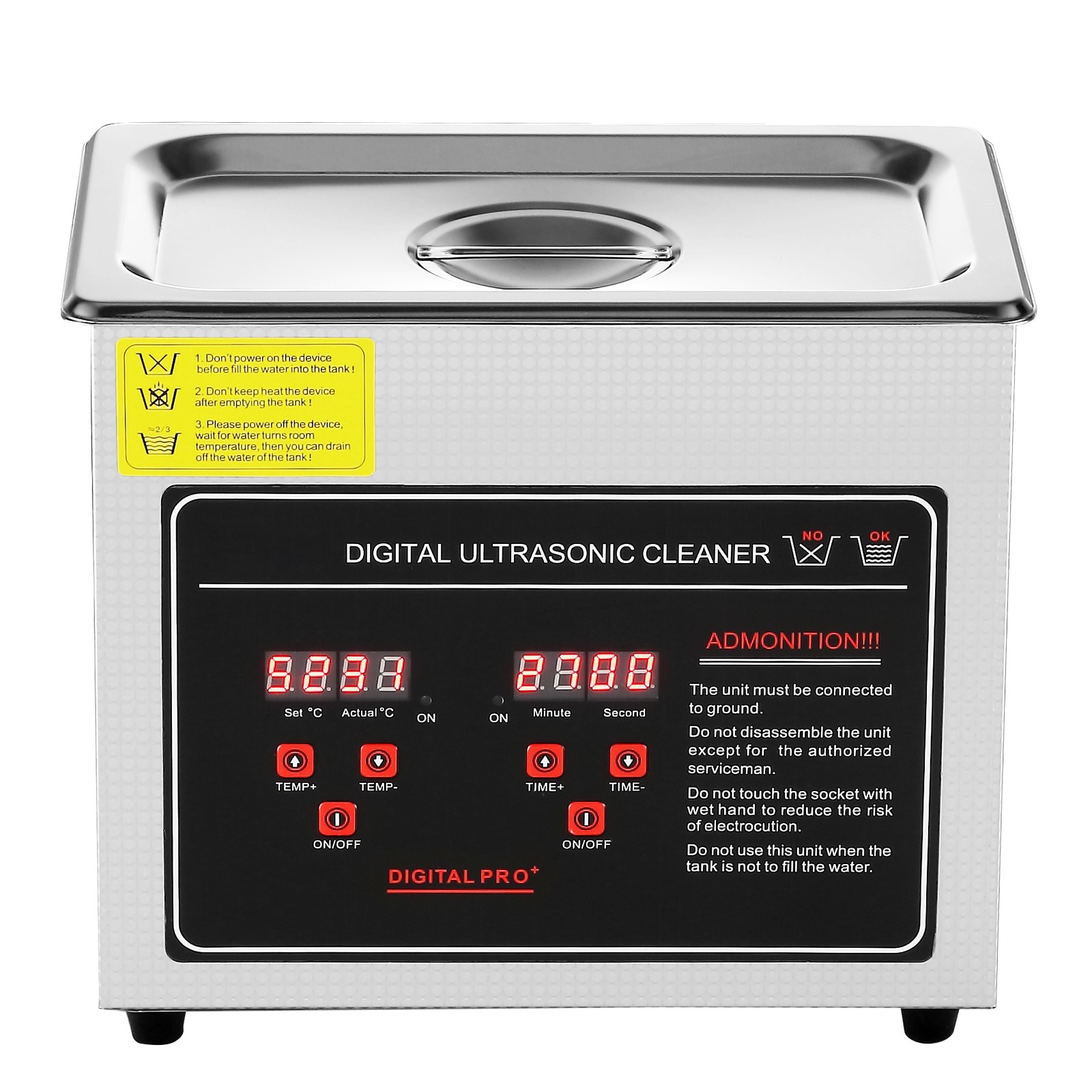 Uimoso 6L Ultrasonic Cleaner with Timer Heating Machine Digital Sonic Cleaner
