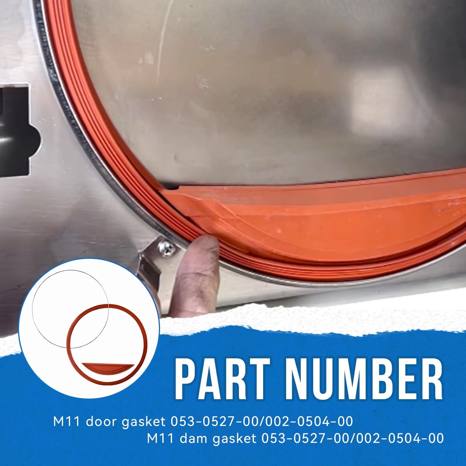 1x 053-0527-00 002-0504-00 Door Gasket Kit For Midmark M11 & M11D Sterilizers