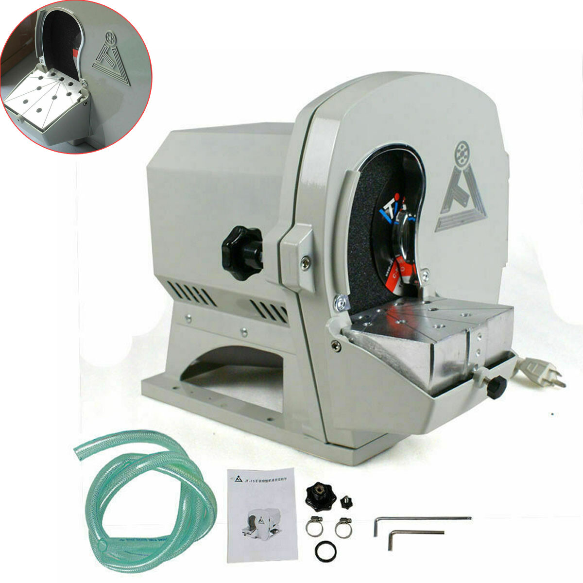 500W Dental Lab Wet Model Trimmer w/ Abrasive Disk Model Trimming Machine JT-19