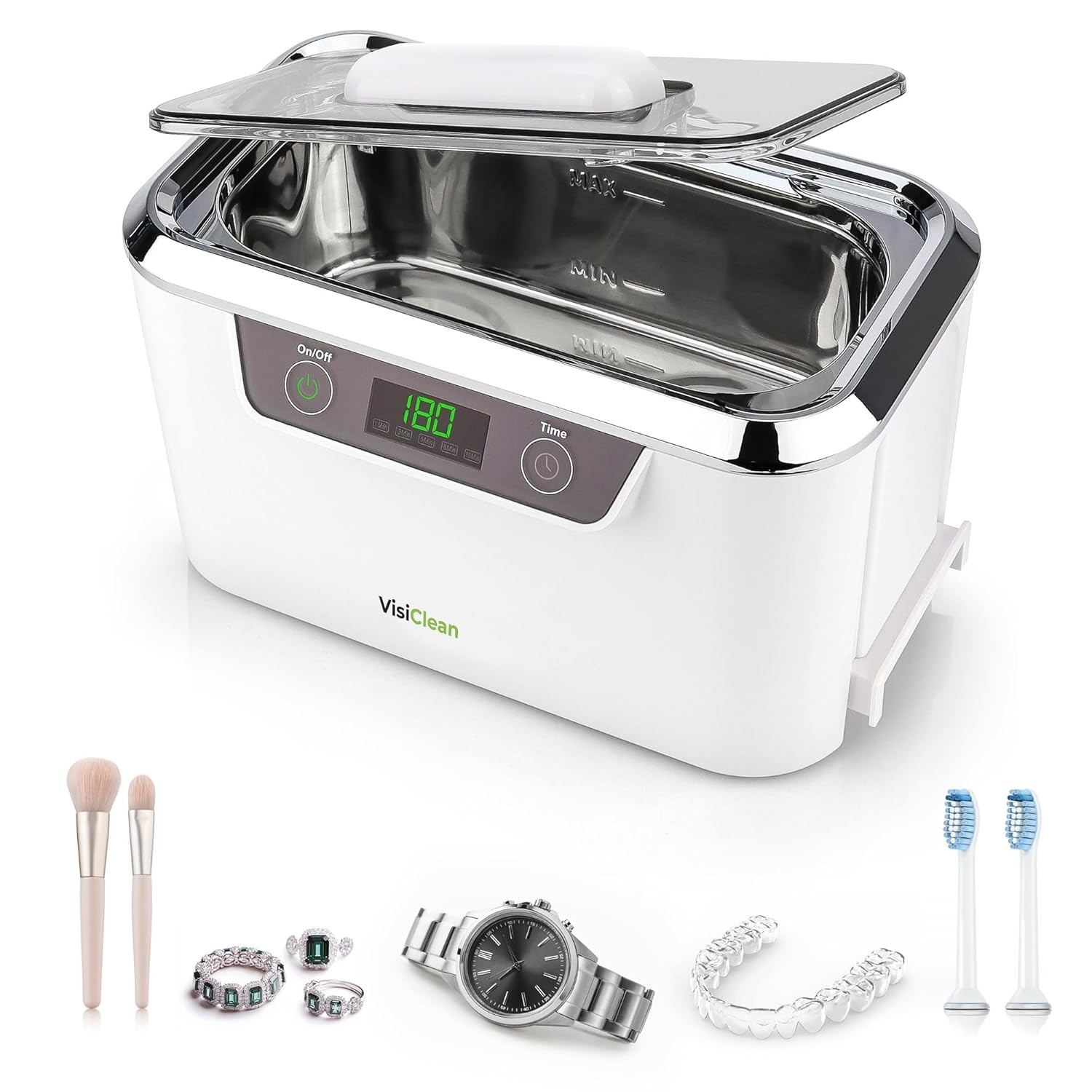 Professional Ultrasonic Jewelry Cleaning System – Touch Control & Auto Shut-Off