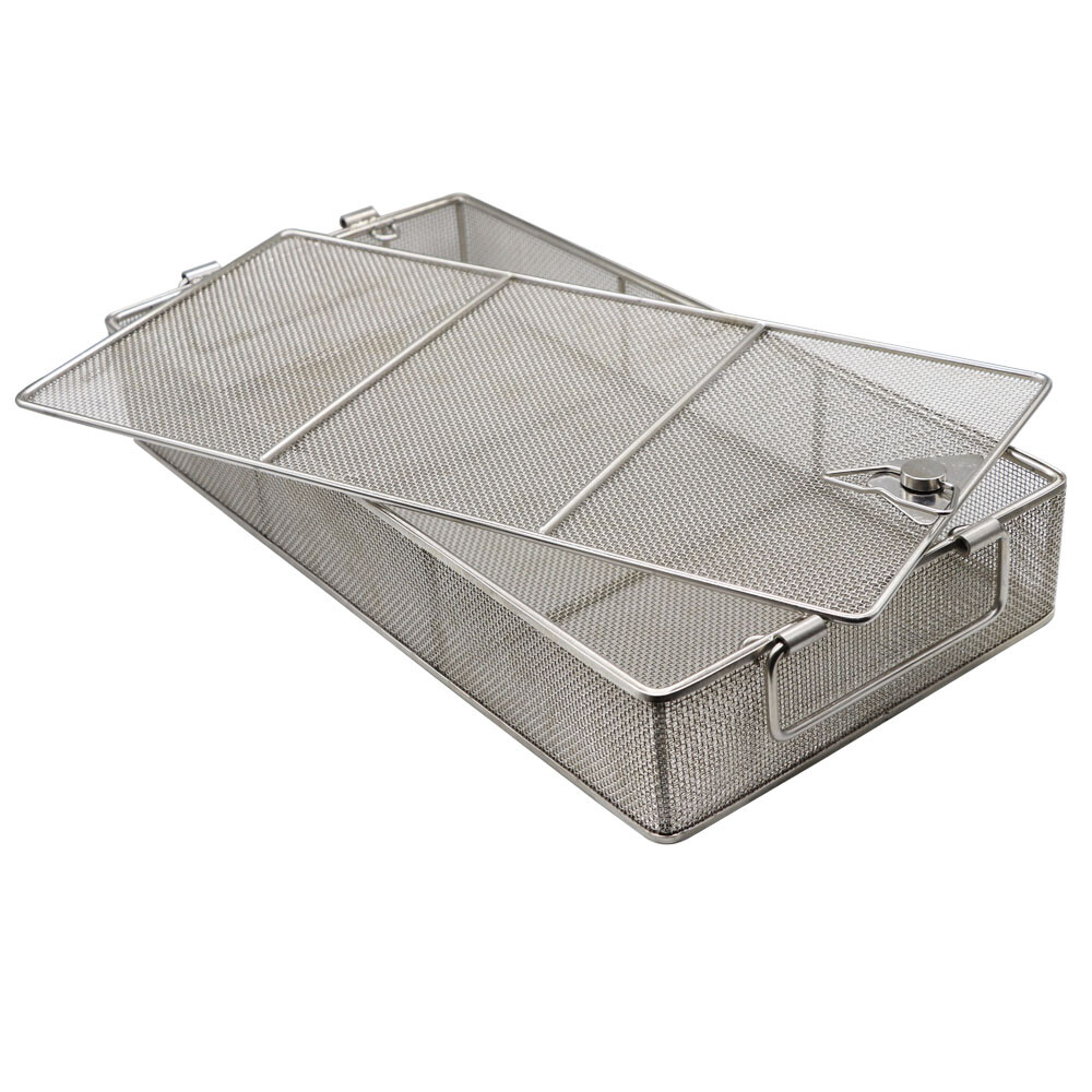 304 Stainless Steel Sterilization Basket Surgical Instrument Mesh Tray475*245*75