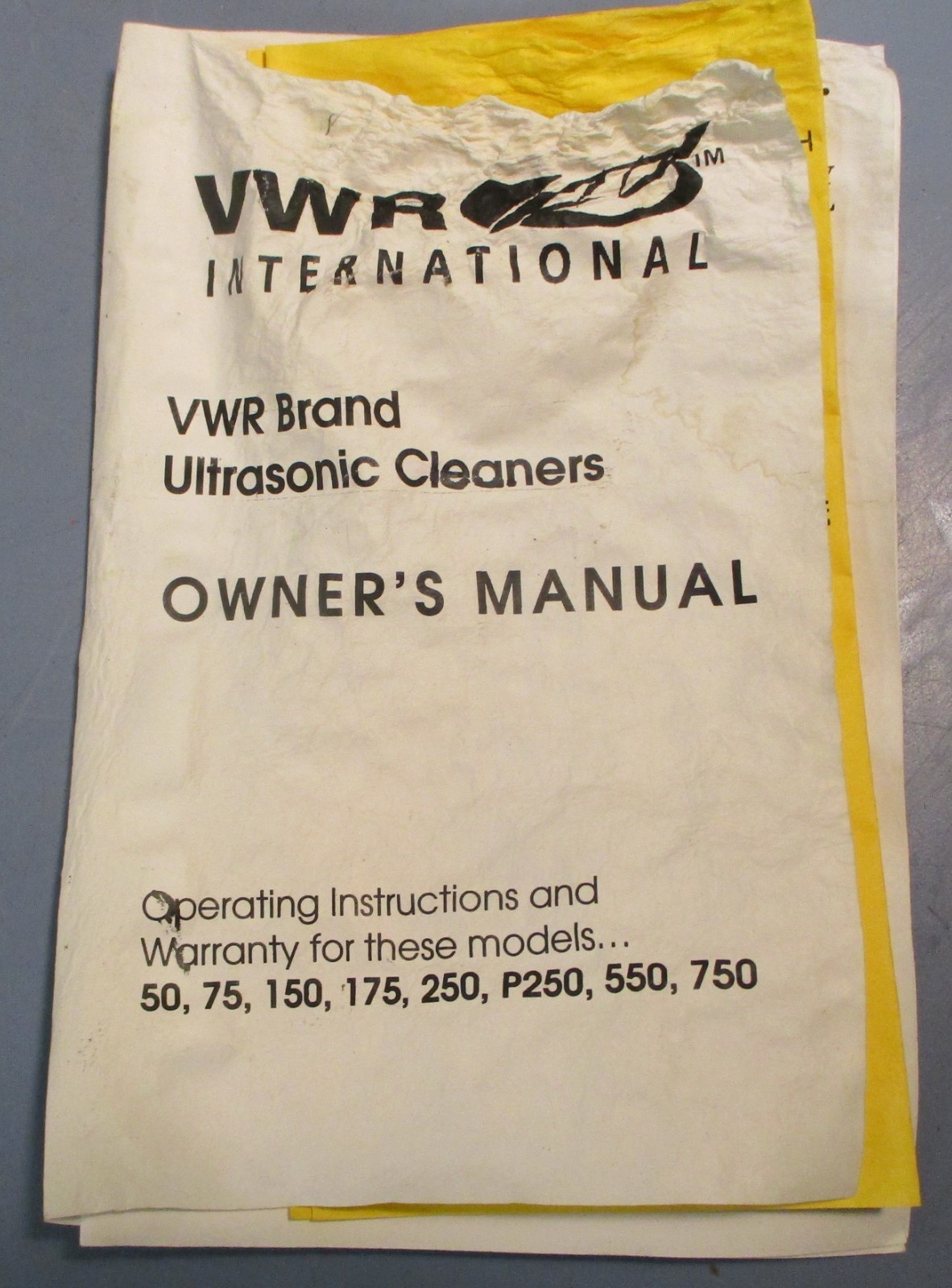 VWR Scientific 250HT Ultrasonic Cleaner w/ Lid and Manual 2.5Gal 120V 6A 50/60Hz
