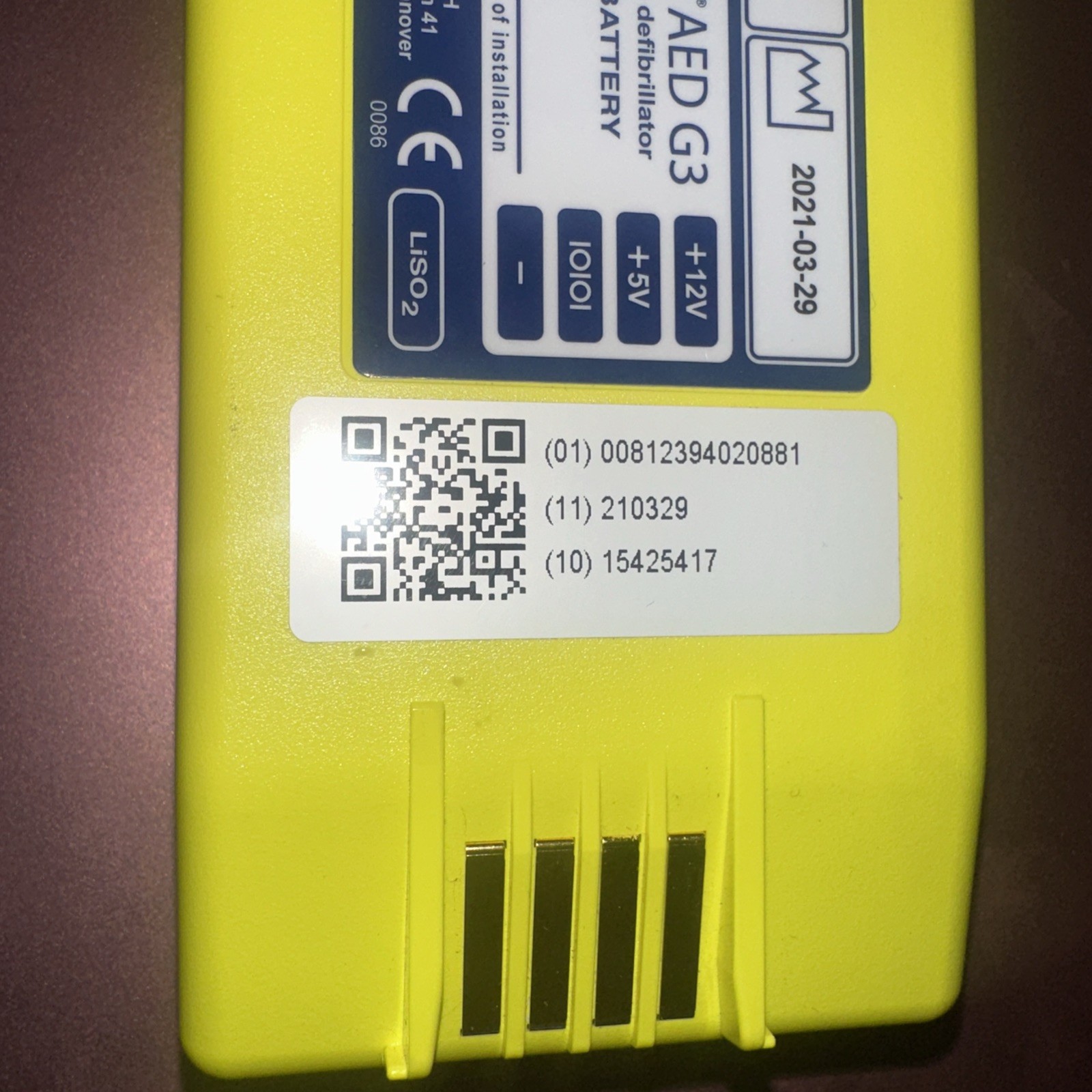 Cardiac Science Intellisense Lithium Battery for PowerHeart G3 AED – 9146-302