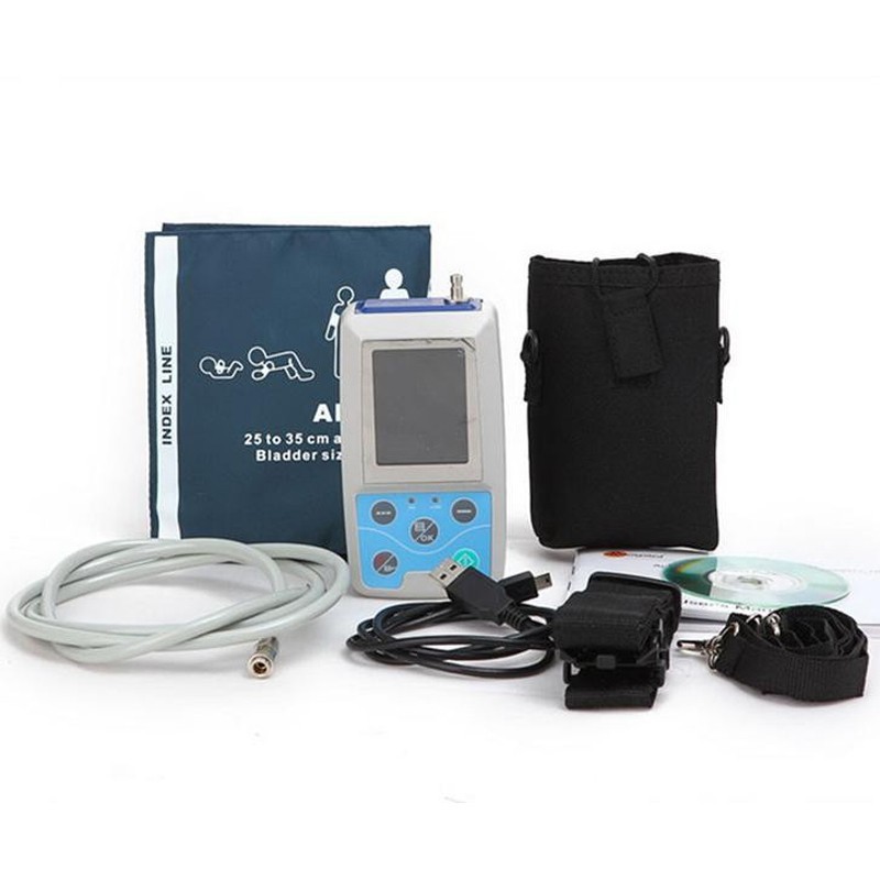 24Hour Ambulatory Blood Pressure Monitor w/Adult Cuff–Portable Holter BP Machine