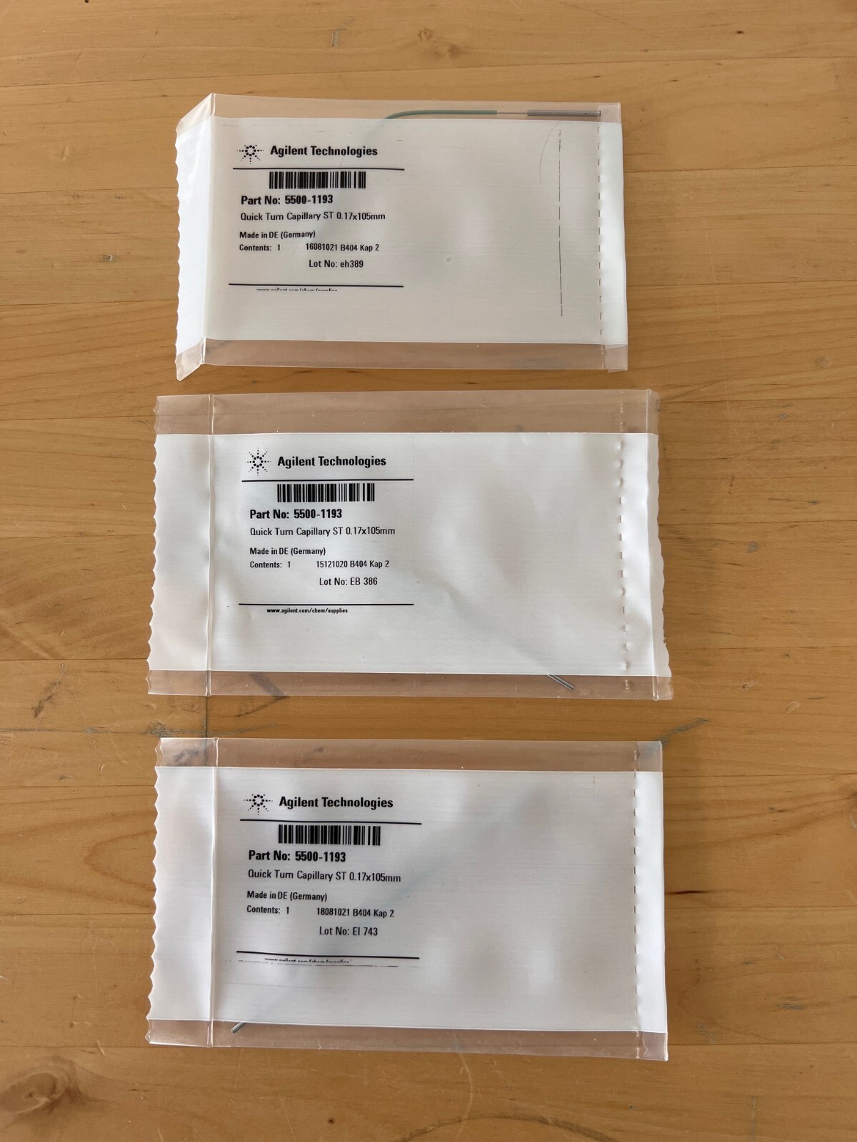 Agilent 5500-1193 Quick Turn capillary stainless steel 0.17 x 105 mm HPLC