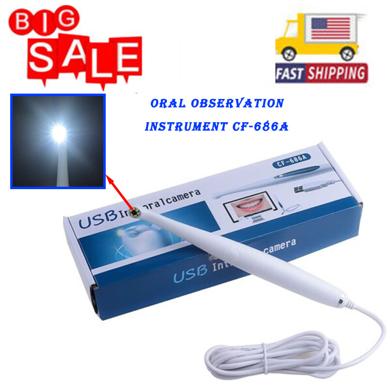 Wired Dental Intraoral Camera CF-686A 8.0 Mega Pixels 6-LED USB Oral Endoscope#