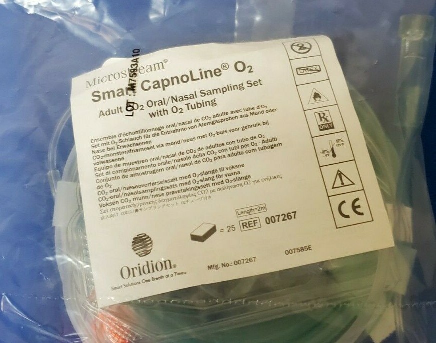ORIDION Capnography Microstream Smart CapnoLine O2 Co2 Oral/Nasal Sampling Set