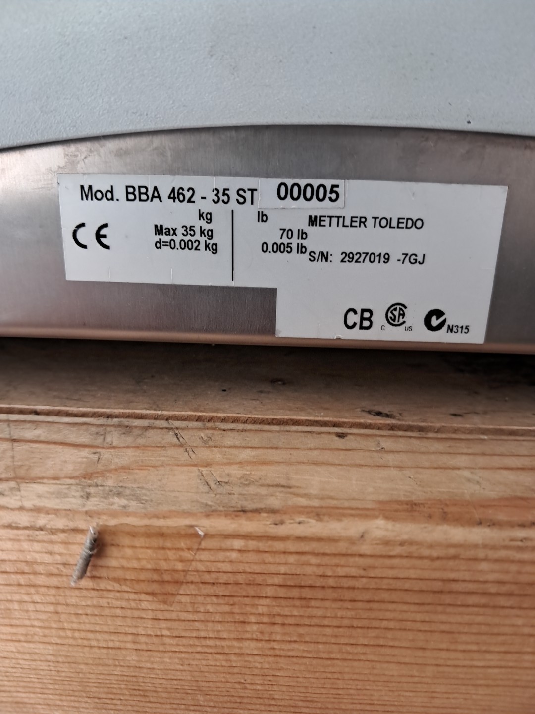 Mettler Toledo BBA 462-35 SL Compact Scales, 70lbs / 35kg Max