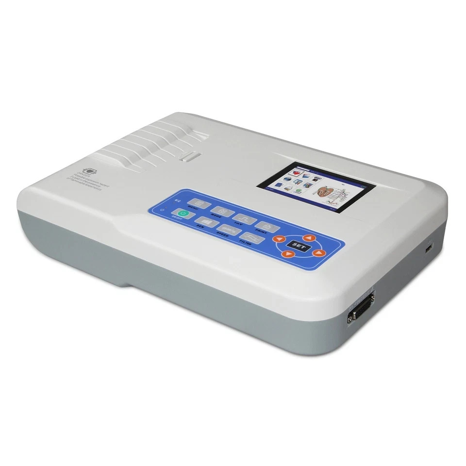Vet Veterinary Digital 3 Channel 12 lead Electrocardiograph EKG Machine New