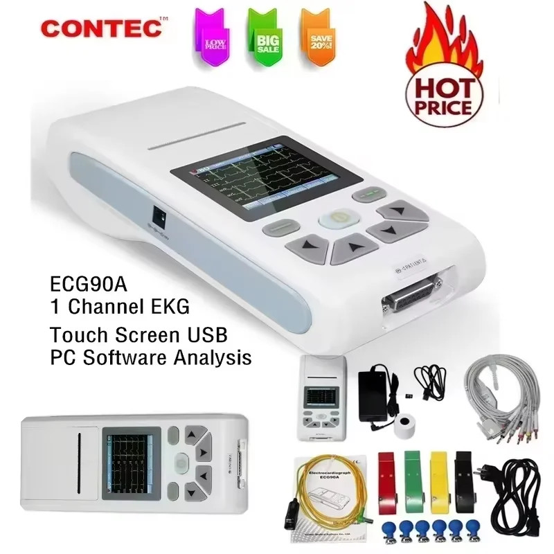 CONTEC Ecg90a Portable electrocardiograph ecg 12-Channel ECG/EKG Machine