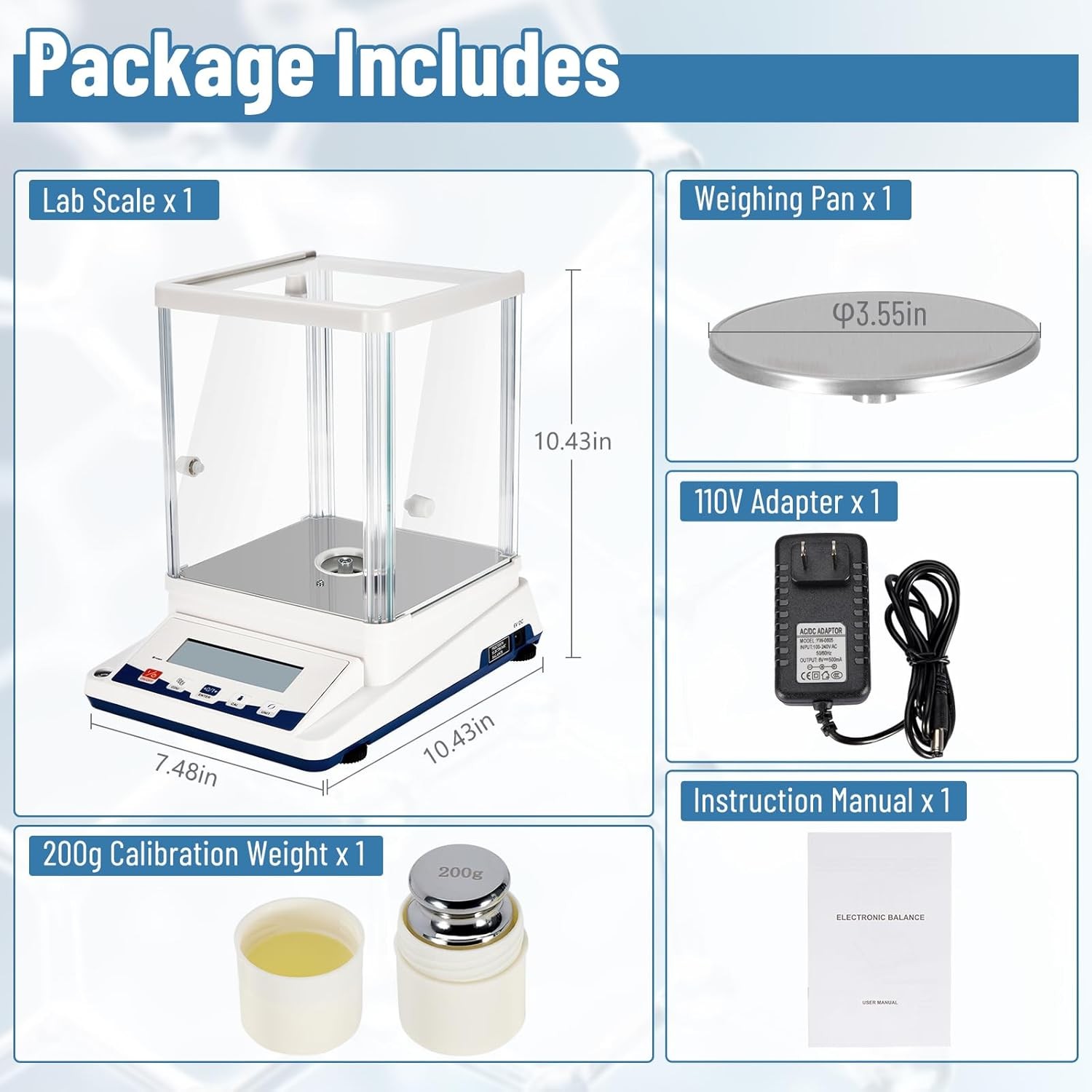 220gx0.0001g 0.1mg Digital Electronic Analytical Balance Precision Lab Scale New