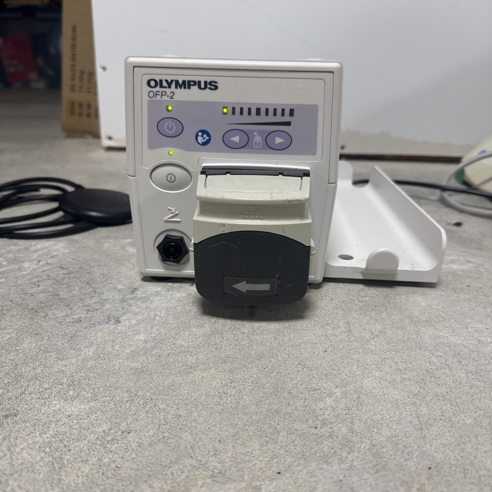 Olympus OFP-2 Endoscopy Flushing Pump Irrigation Unit w/ Footswitch Power Cable