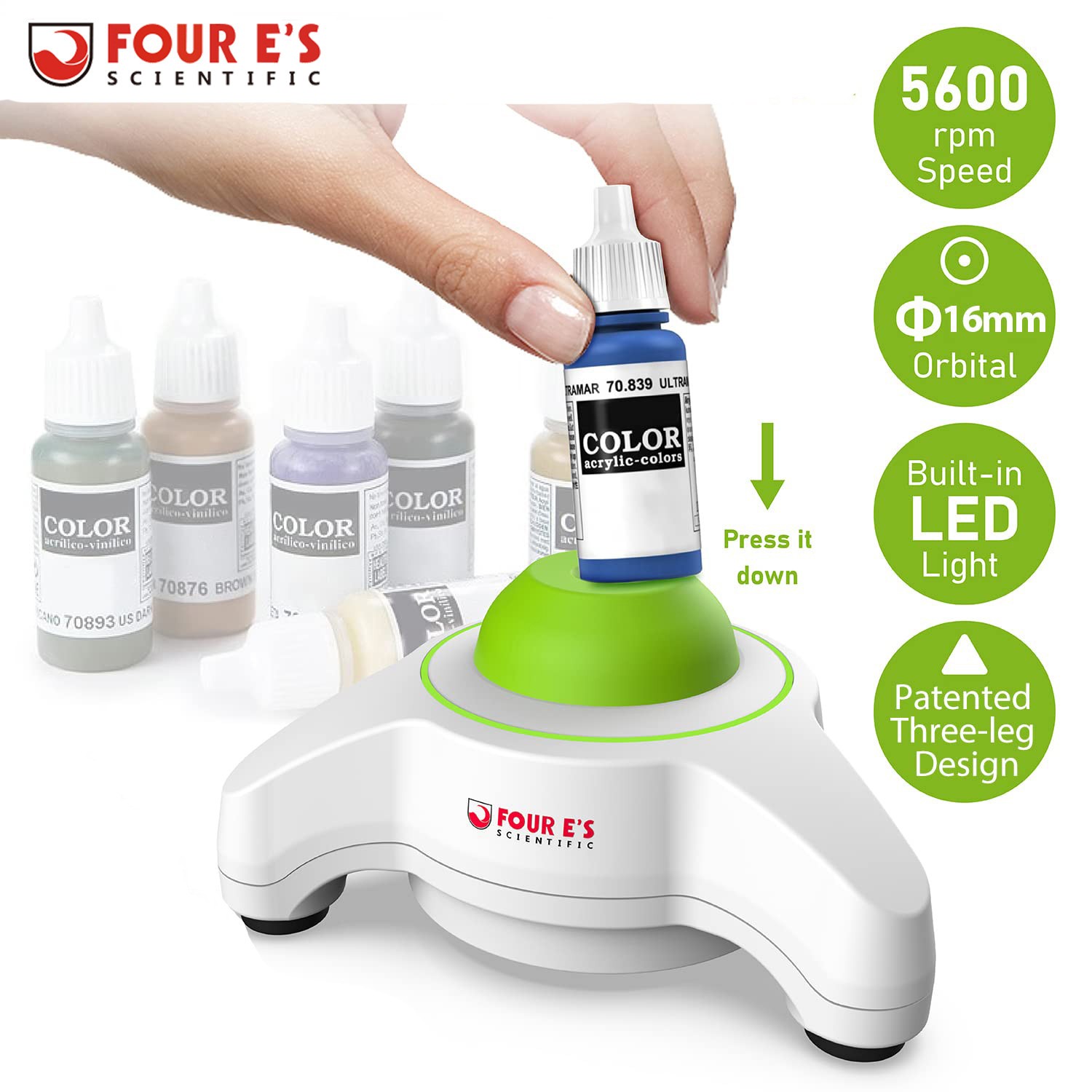 Lab Vortex Mixer Mini Vortex Shaker 5600RPM for Lab Paint Ink Nail Polish