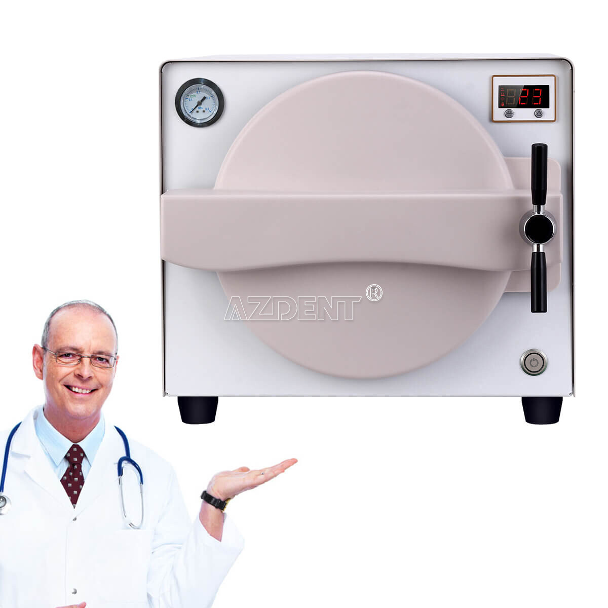 18L Dental Autoclave Steam Sterilizer Medical Sterilization 1000W Automatically