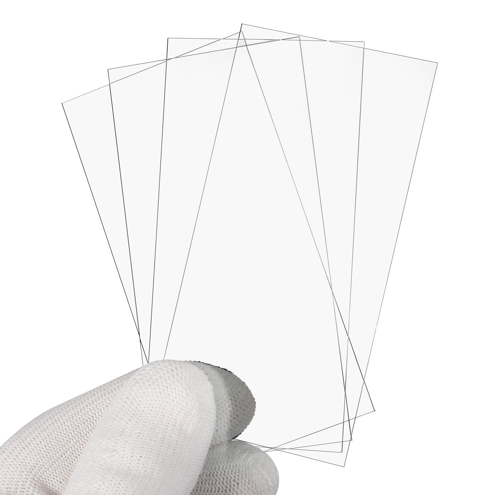 50x100mm Glass Streak Plate, 4pcs Lab Glass Slides Microscope Glass Slides
