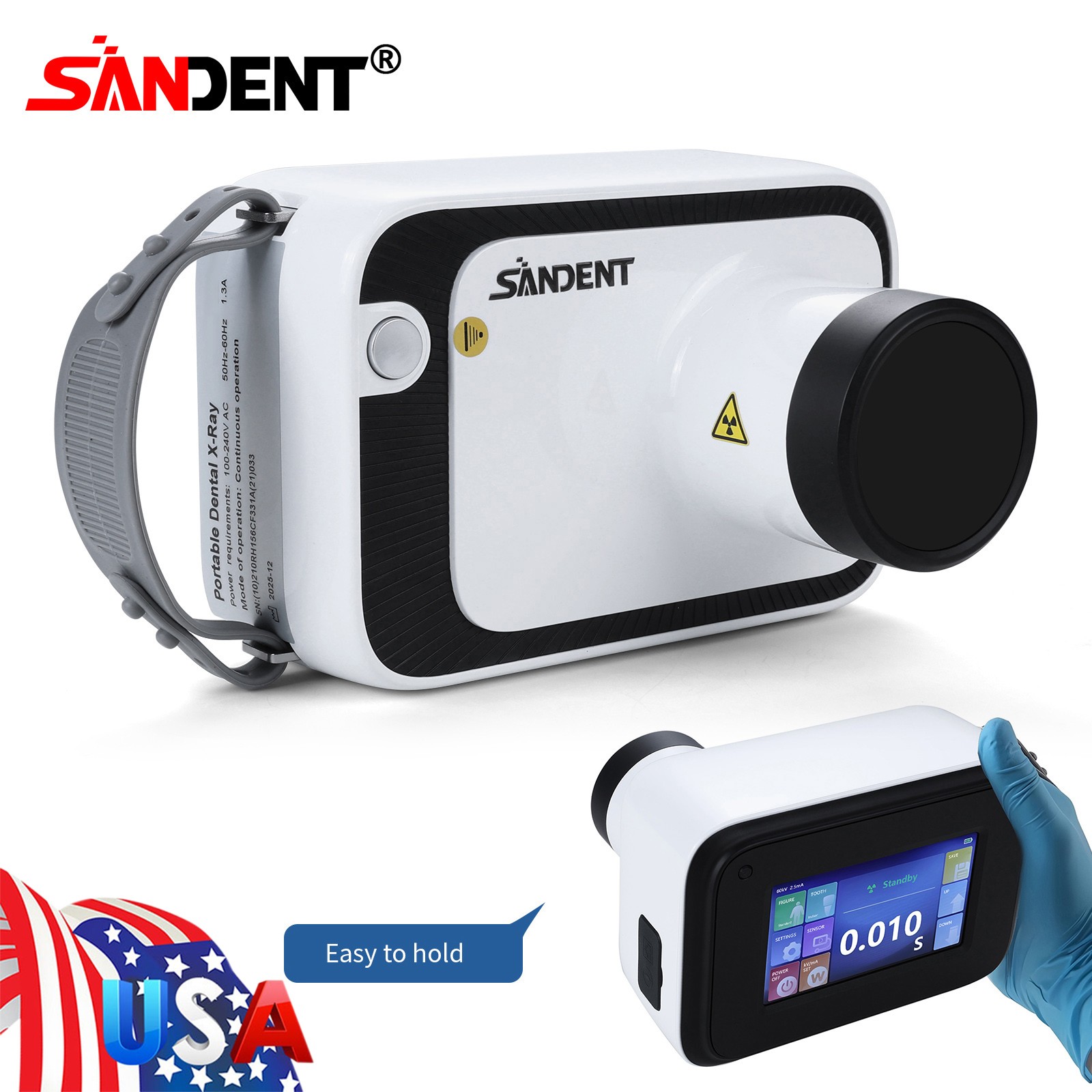 Portable Dental X Mobile Ray Machine Digital Unit High Frequency with Shield