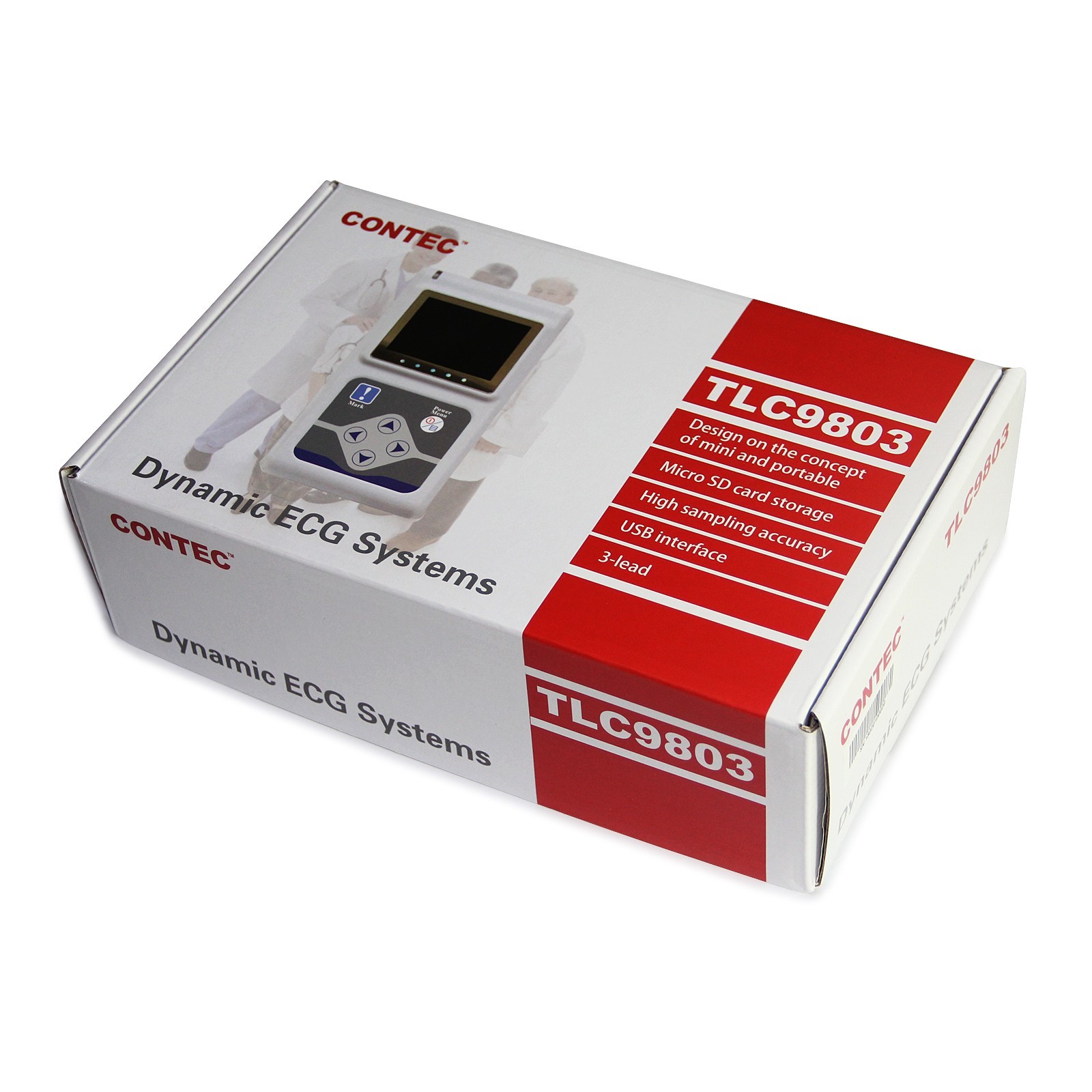 3Channel ECG Holter Monitor-Heart EKG Recorder for Continuous Cardiac Monitoring