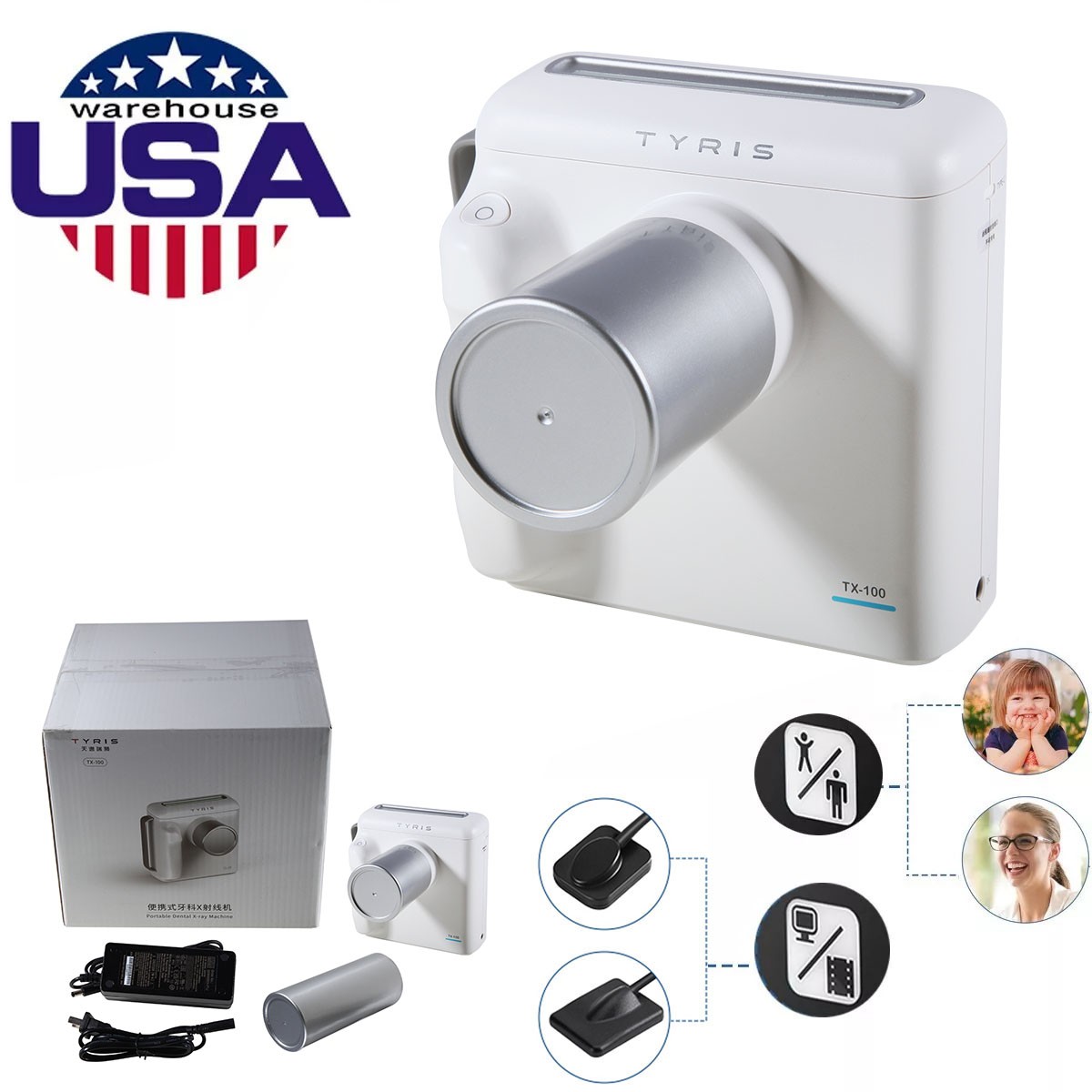 Dental Portable X Mobile Ray Machine Unit Digital High Frequency no Shield USA