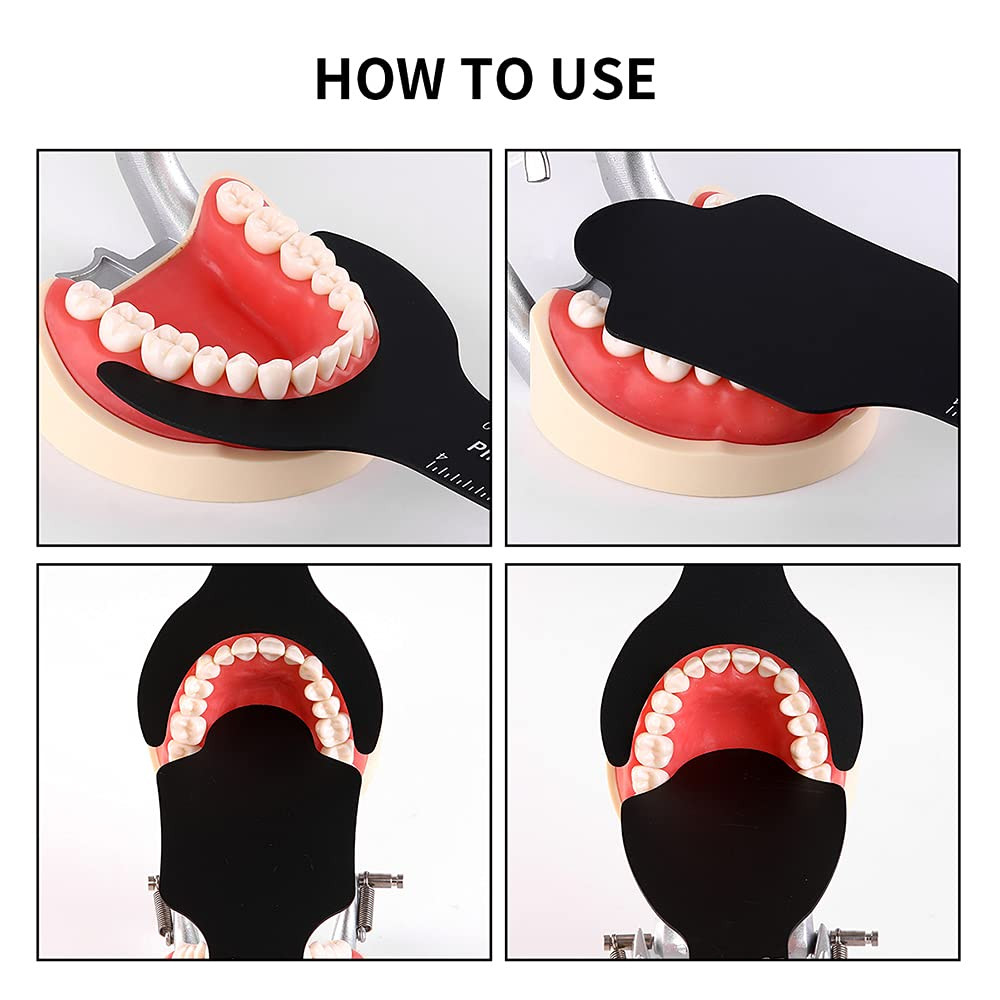 6 Pcs Dental Photography Contraster, 6 Size Black Background Board Intraoral Pho