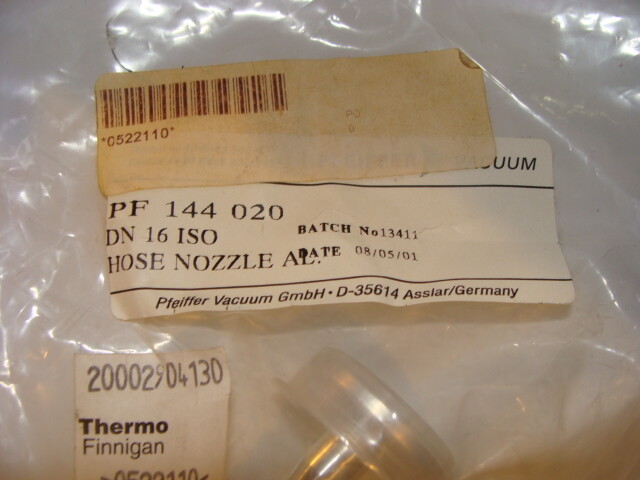 Thermo Pfeiffer Vacuum PF 141 522-X Model DN 16 ISO/KF Swagelok Adapter 0522110