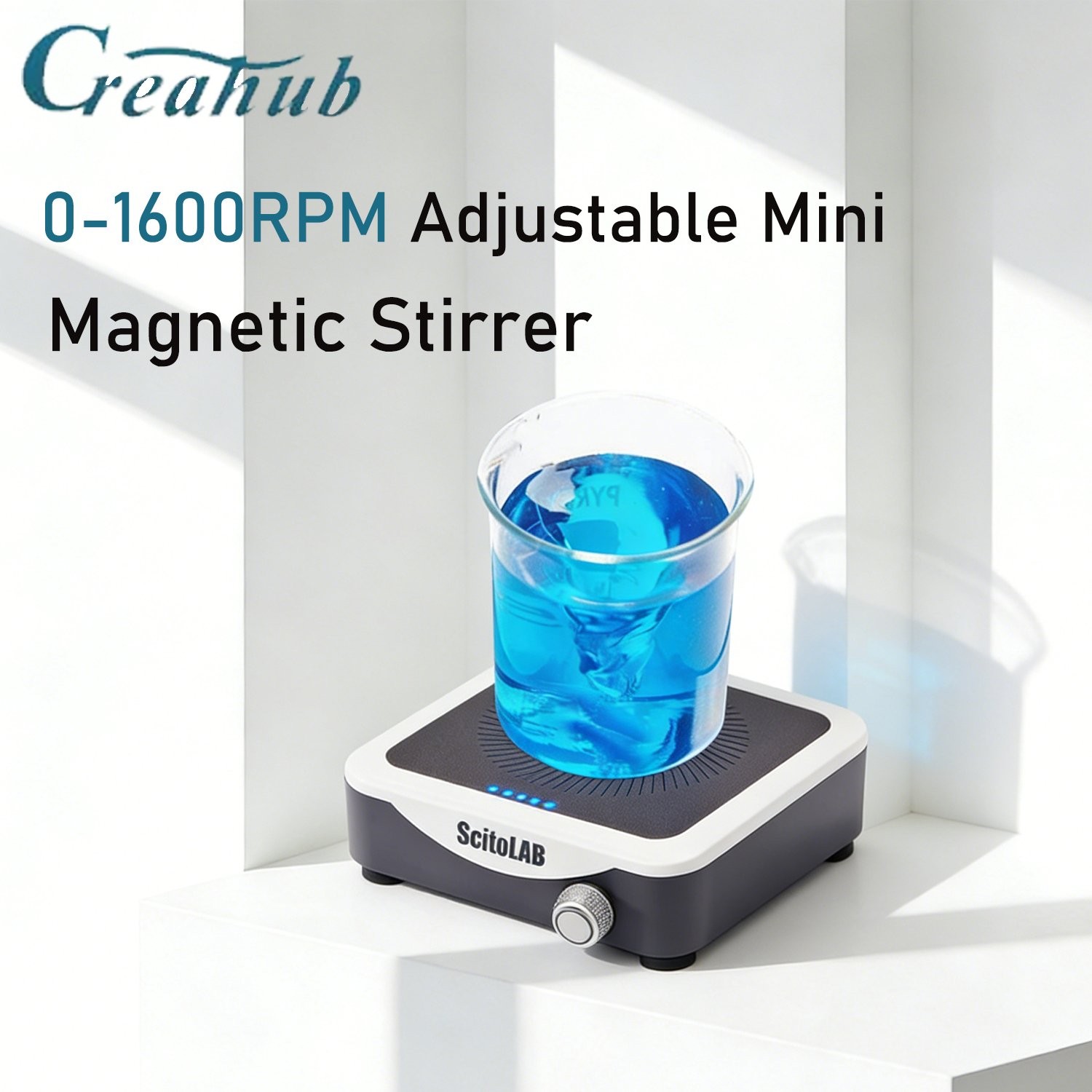 Magnetic Stirrer w/Stir Bar, 1600RPM Magnetic Stir Plate, (No Heating) Stir Plat