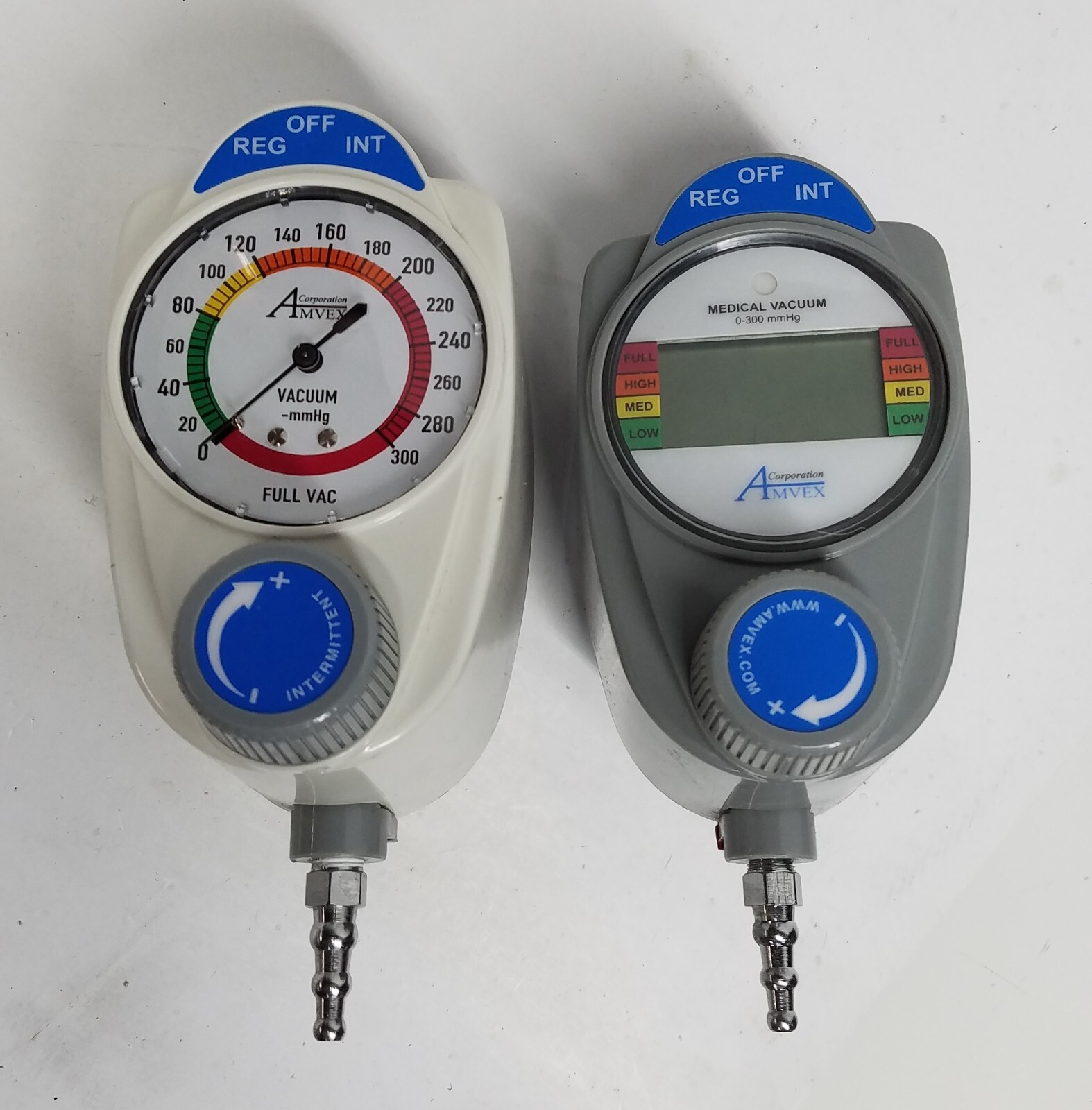 Mixed Lot 2x Amvex Vacuum Adult Regulator VRA 0-300 Digital & Analog