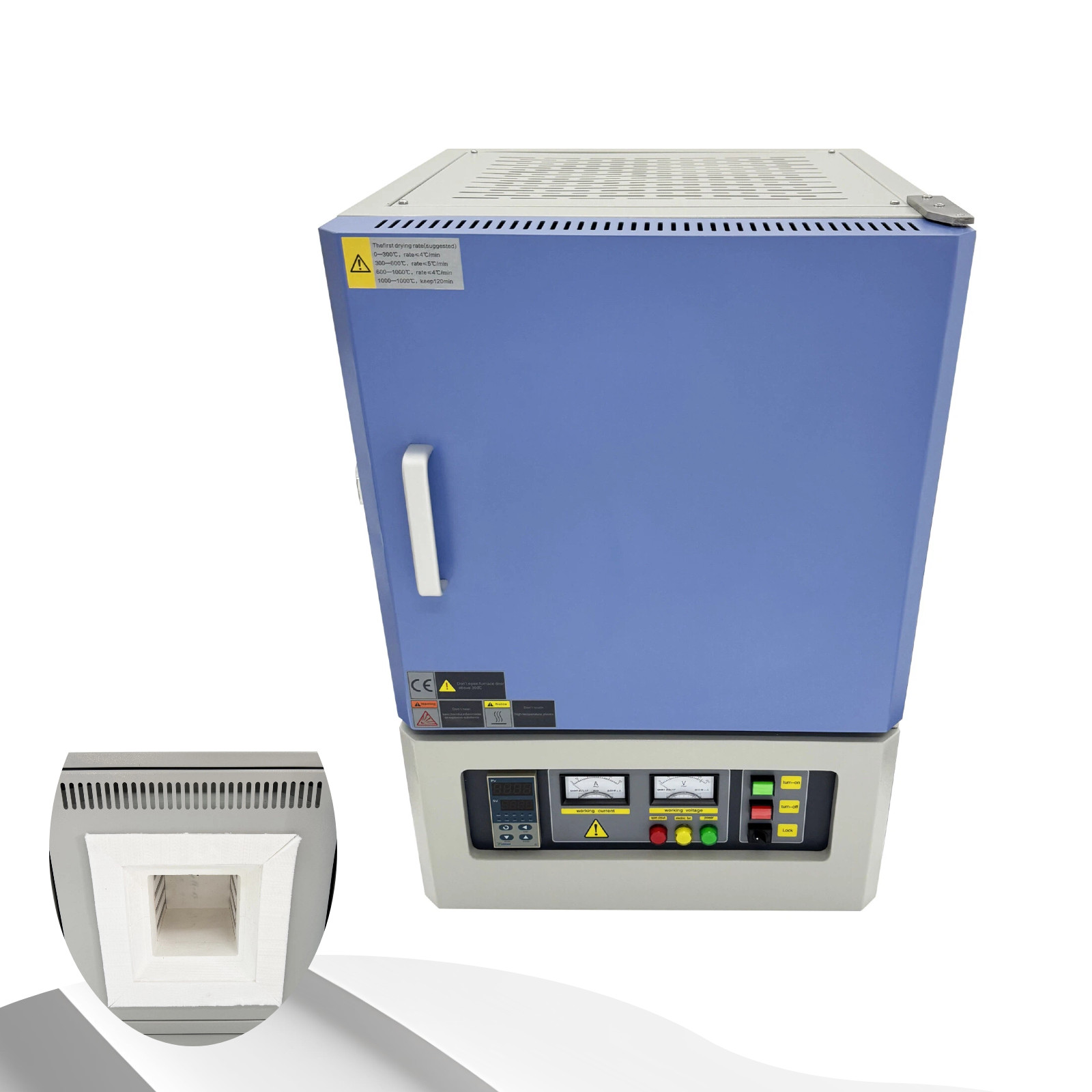 Programmable Control Muffle Furnace 110V 1700°C Lab Sintering & Heat Treatment