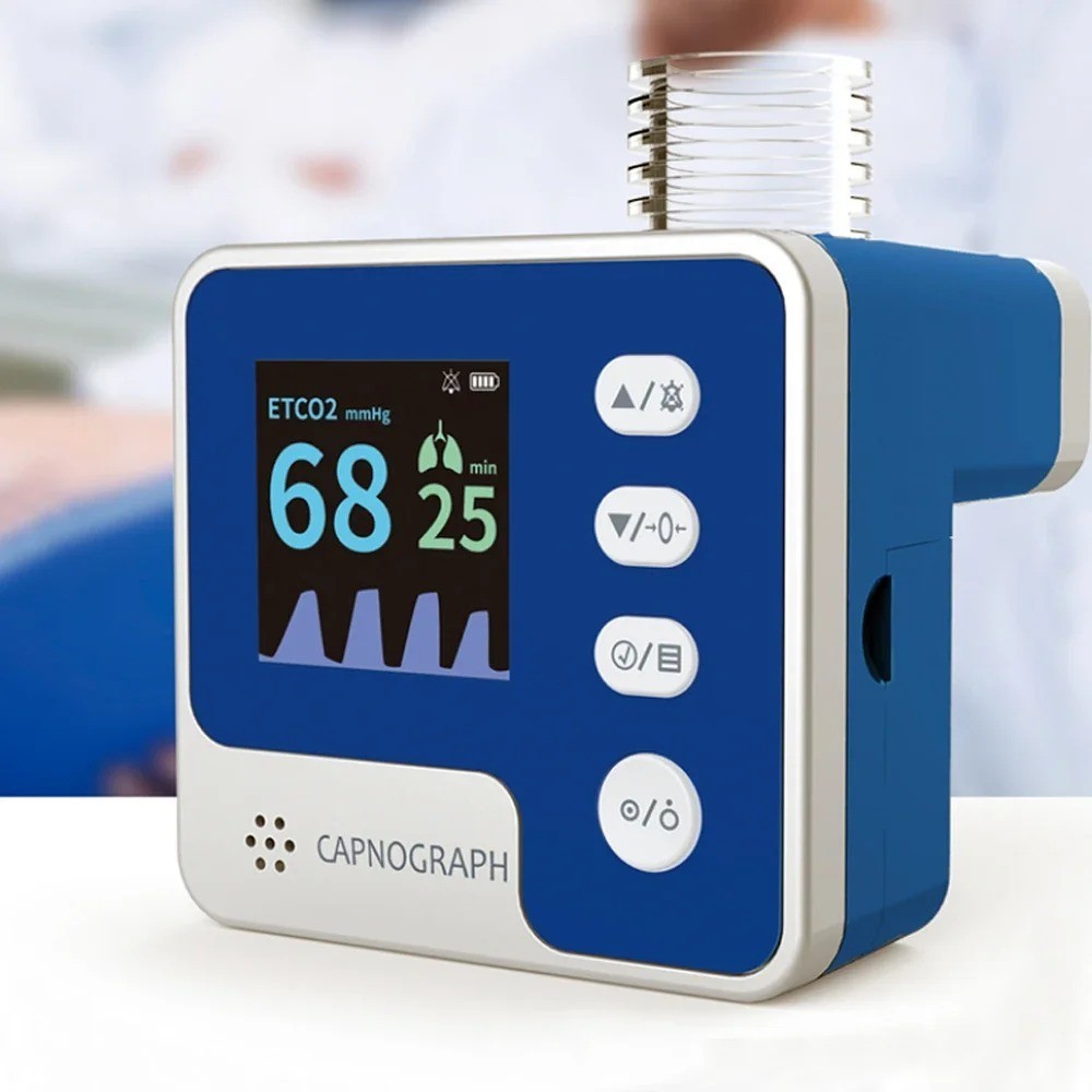 CA10M Mainstream End-tidal Capnograph ETCO2 Respiration Alarm Monitor Human use